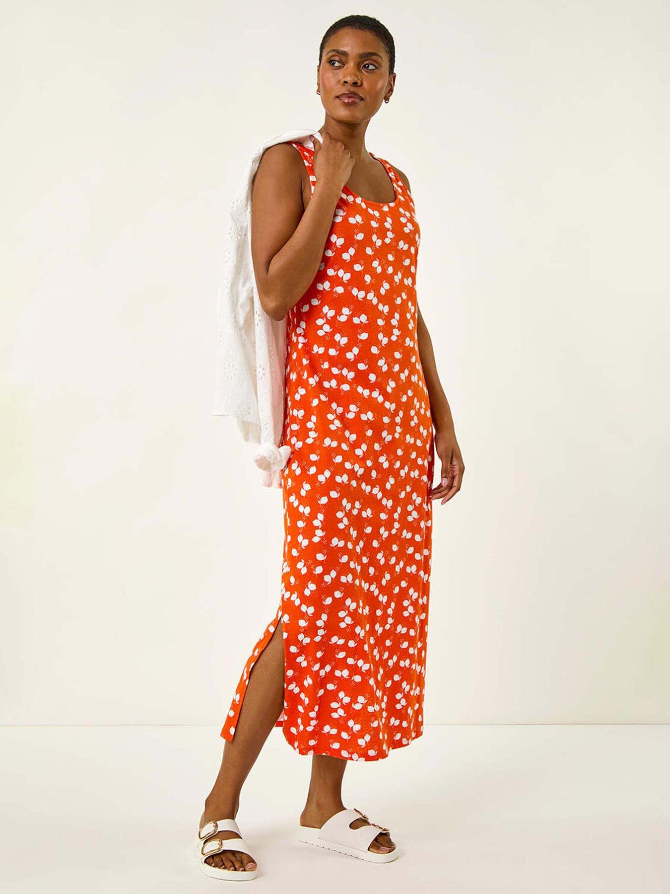 roman-lemon-print-maxi-dress-orange
