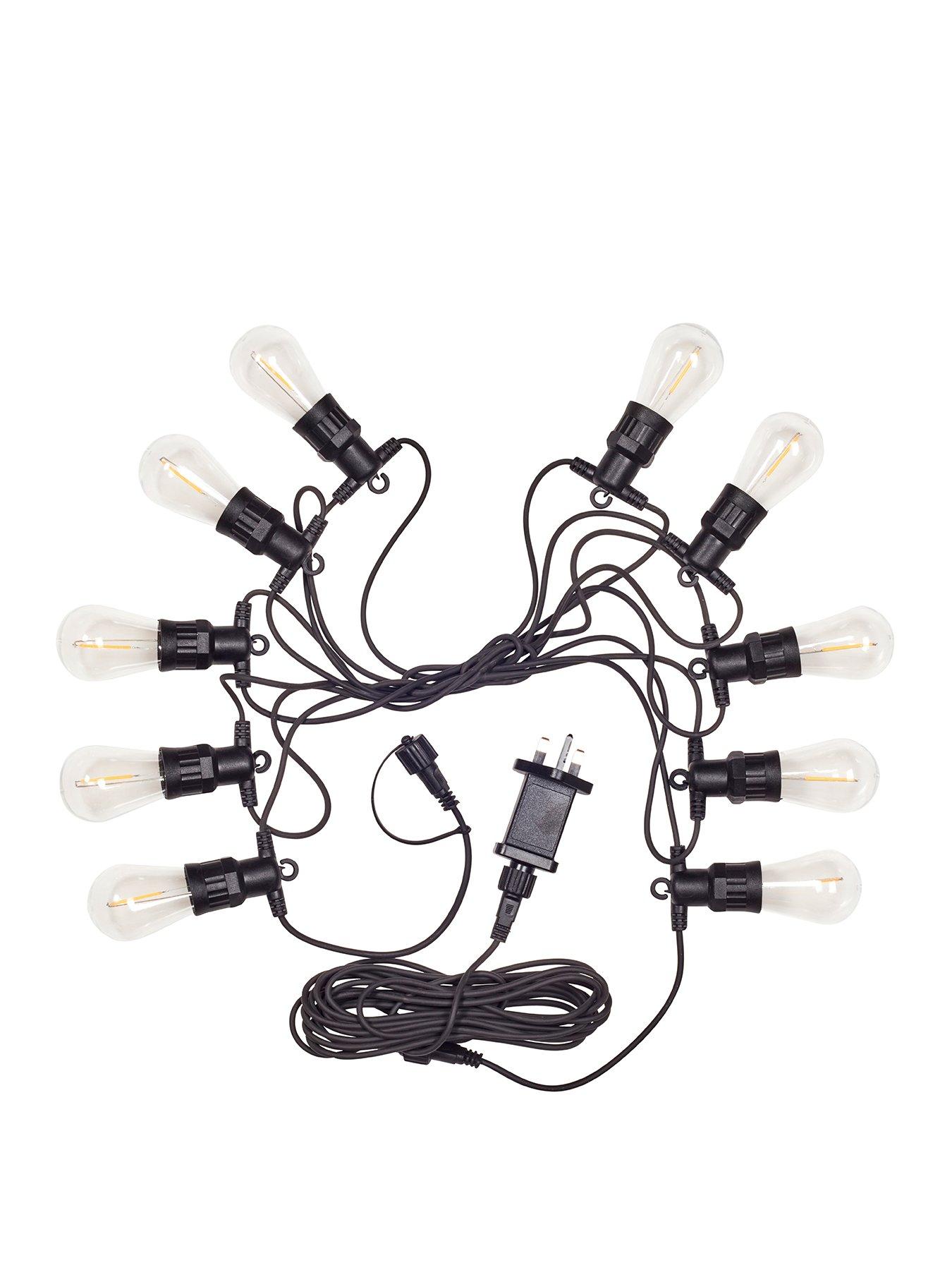 Image 2 of 3 of Smart Solar Vintage Festoon LV String Lights, Multi Coloured - Set of 10