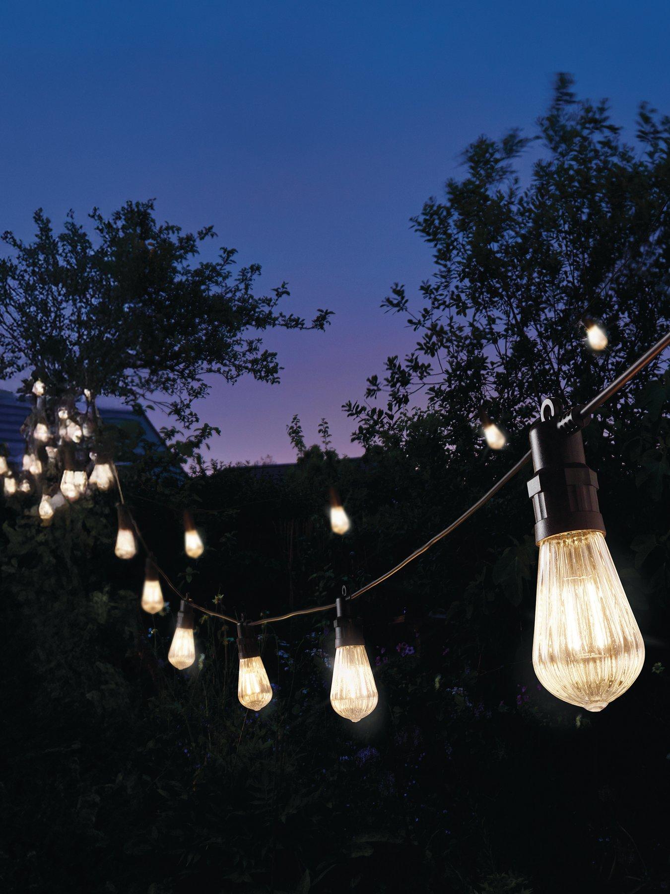 undefined Fluted Festoon LV String Lights, Warm White - Set of 10