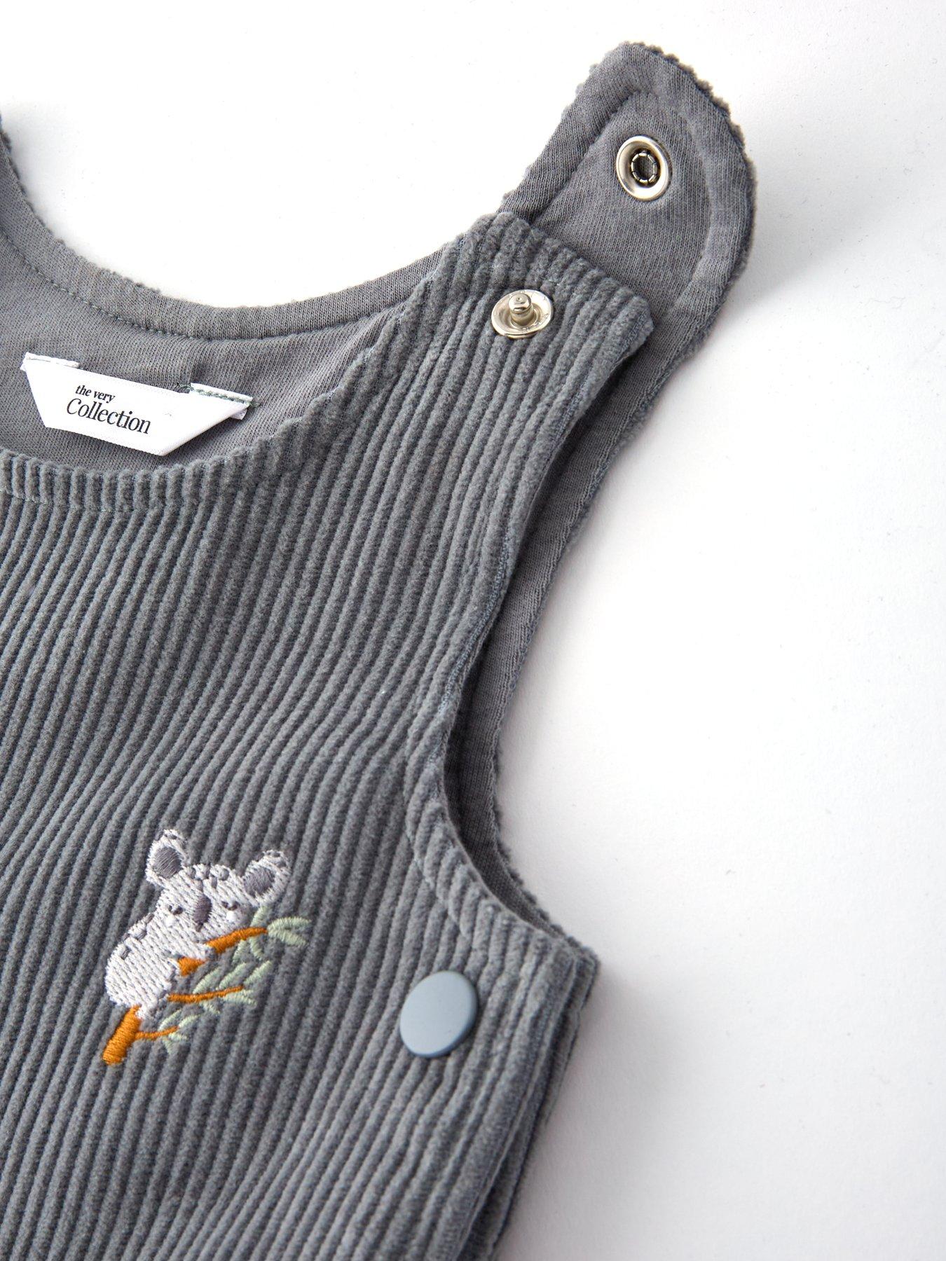 Image 4 of 5 of The Very Collection Baby Boy Cord Koala Dungaree Set
