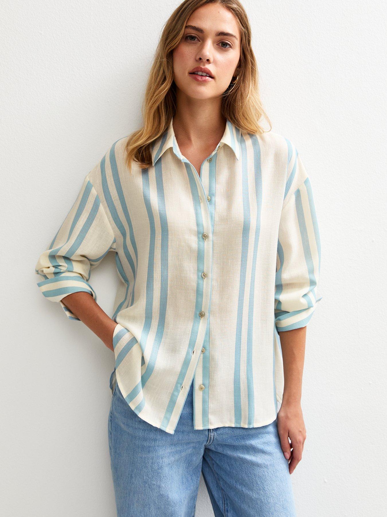 undefined Blue Striped Long Sleeve Shirt