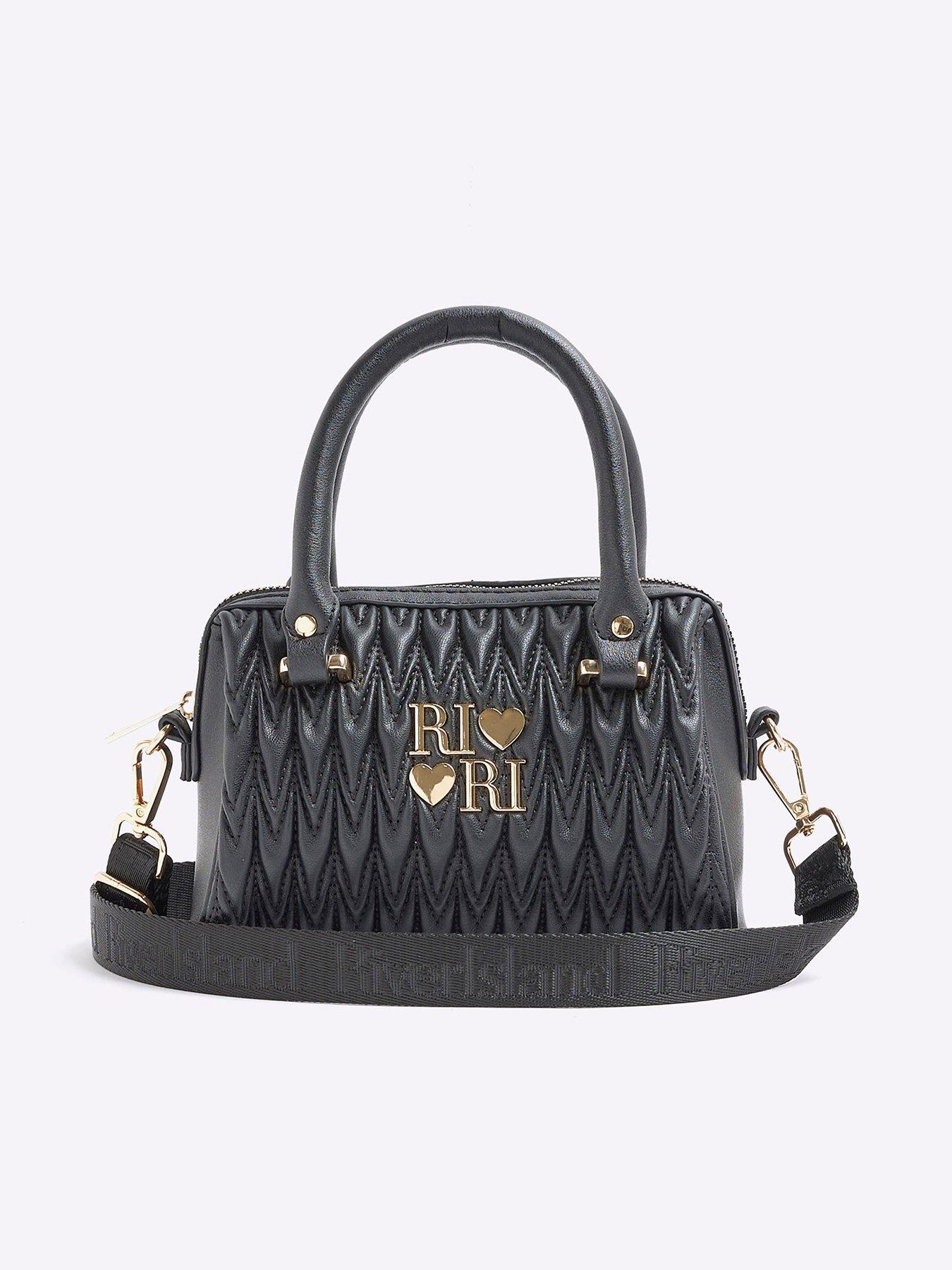undefined Older Girls Ruched Bowler Bag - Black