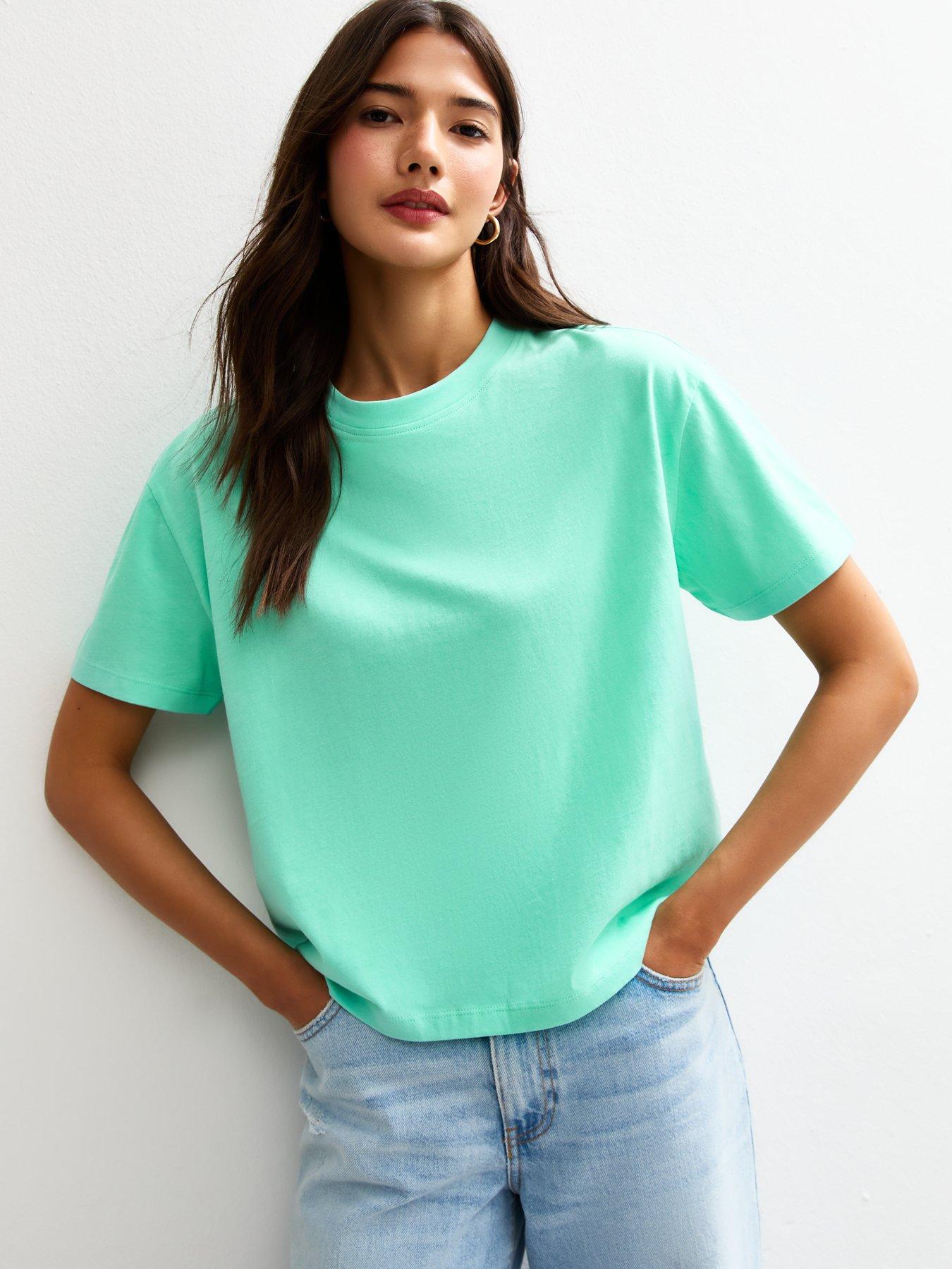 undefined Teal Boxy Fit T-shirt