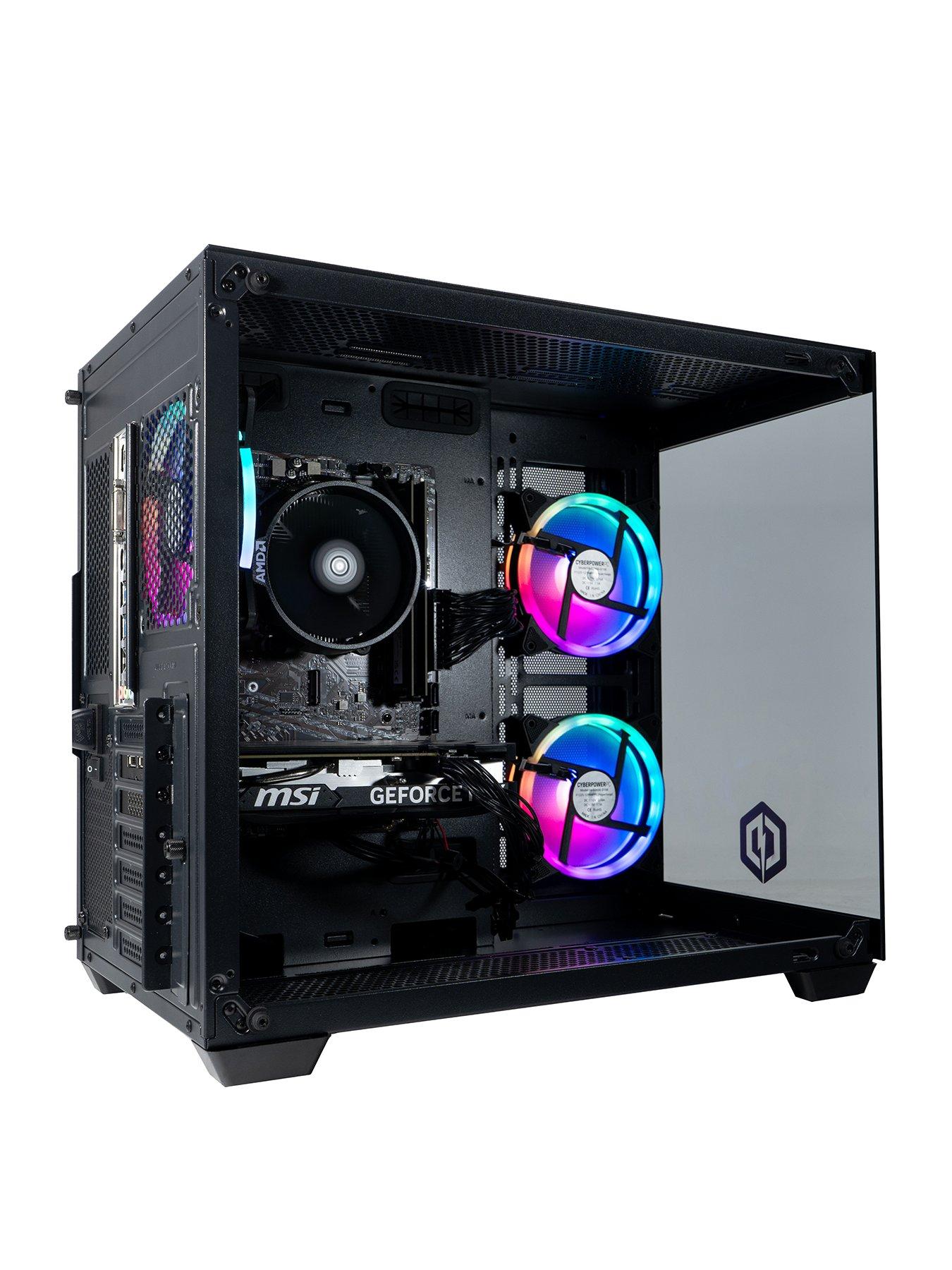 Image 3 of 7 of CyberPower PC Ark Gaming Desktop - GeForce RTX 5060, AMD Ryzen 5 7500F, 16GB RAM, 1TB SSD - Black
