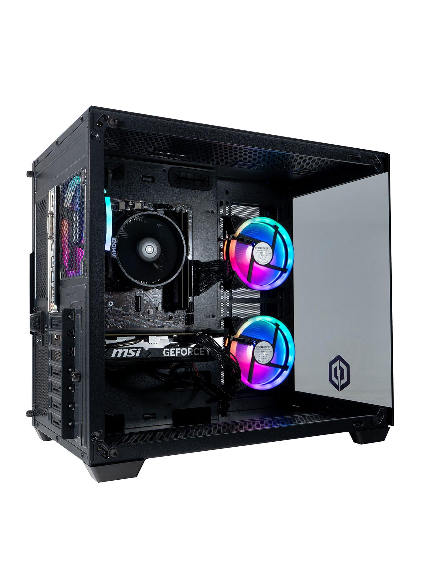 Image 3 of 7 of CyberPower PC Ark Gaming Desktop - GeForce RTX 5060, Intel Core i5 14400F, 16GB RAM, 1TB SSD - Black