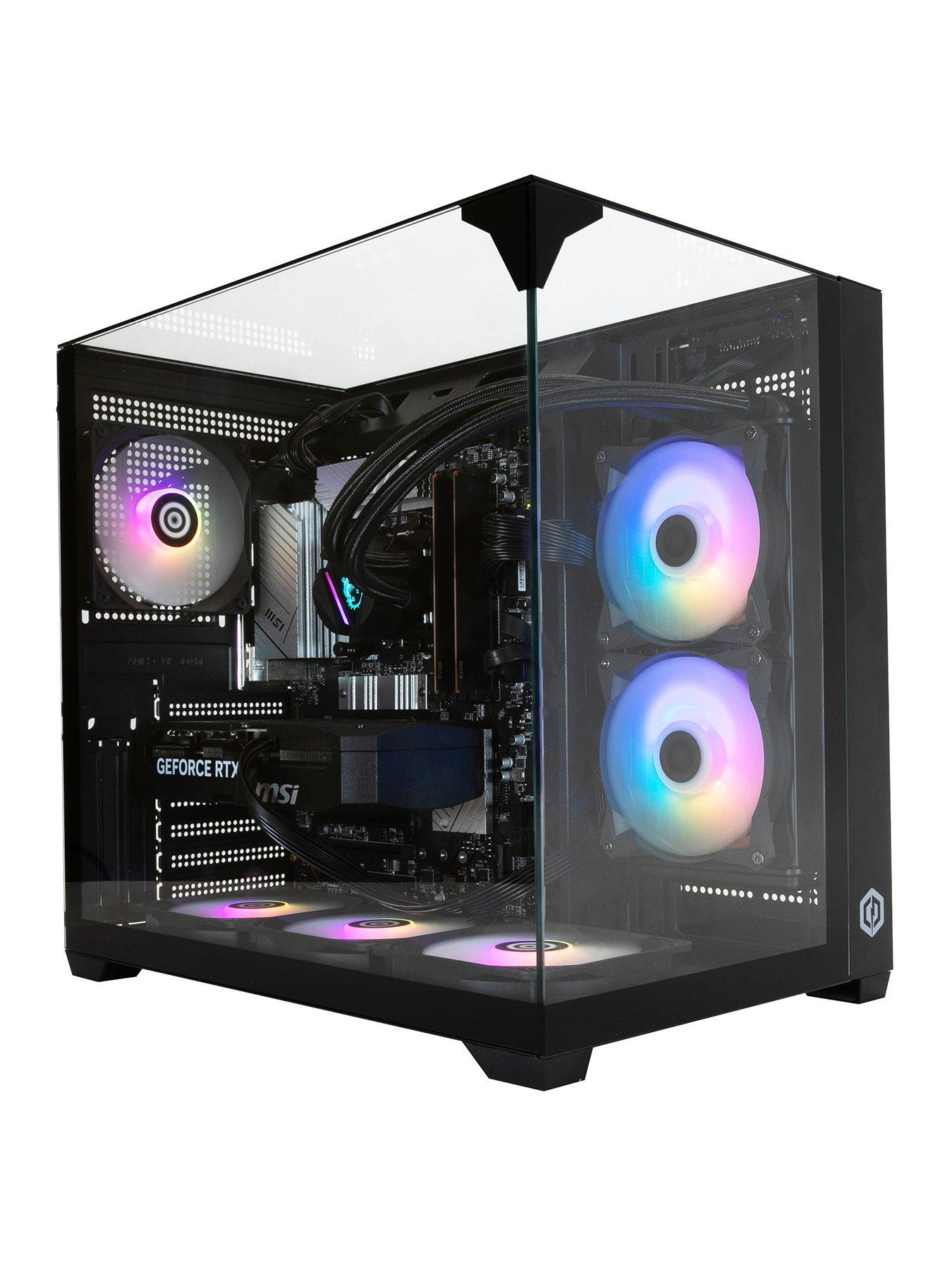 Image 1 of 7 of CyberPower PC Zephyr&nbsp;Gaming Desktop - Intel Core Ultra 7 265KF, RTX 5060 Ti, 32GB RAM, 1TB SSD - Black