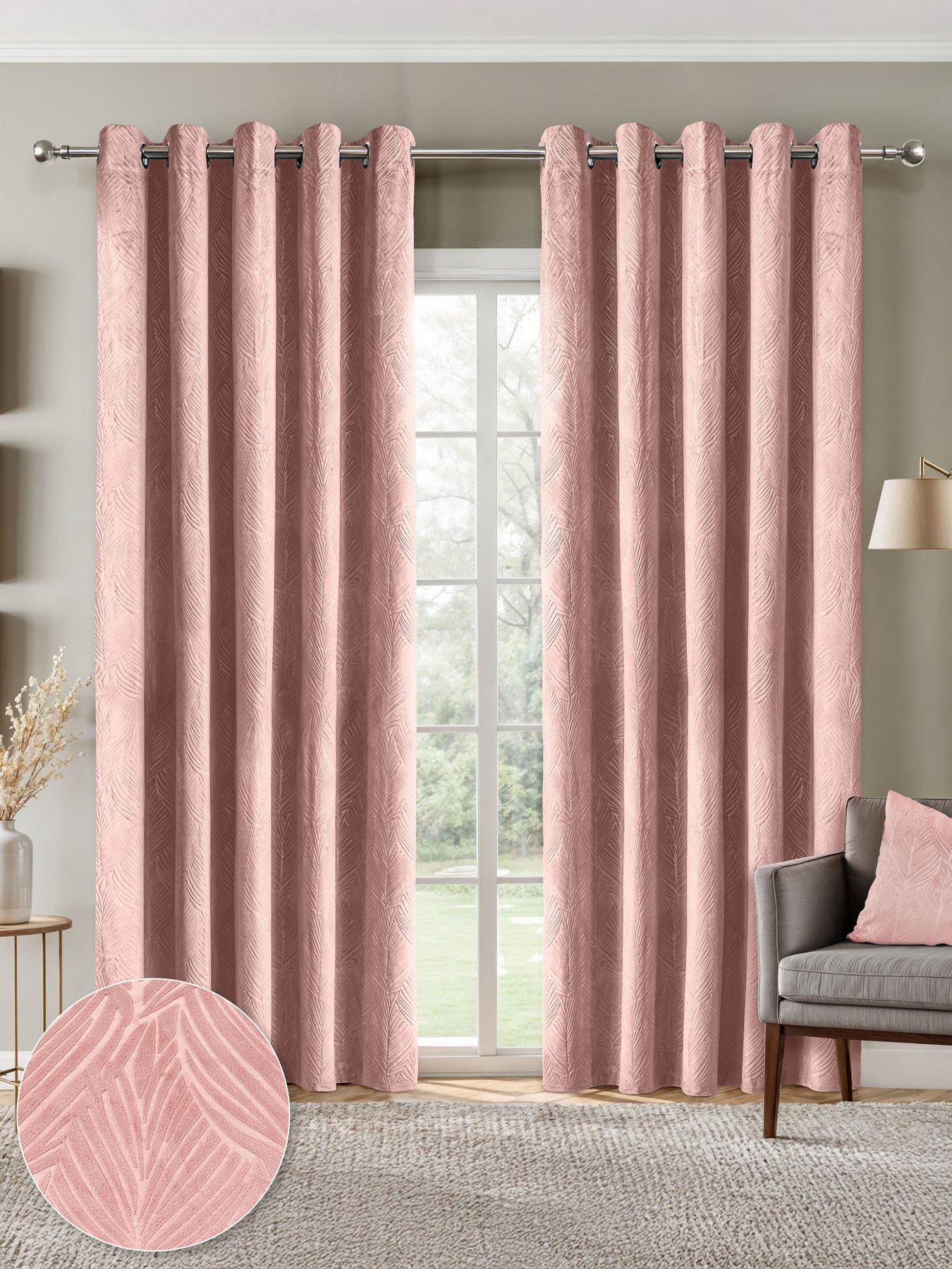 Very Home Leaf Velvet Eyelets Blackout