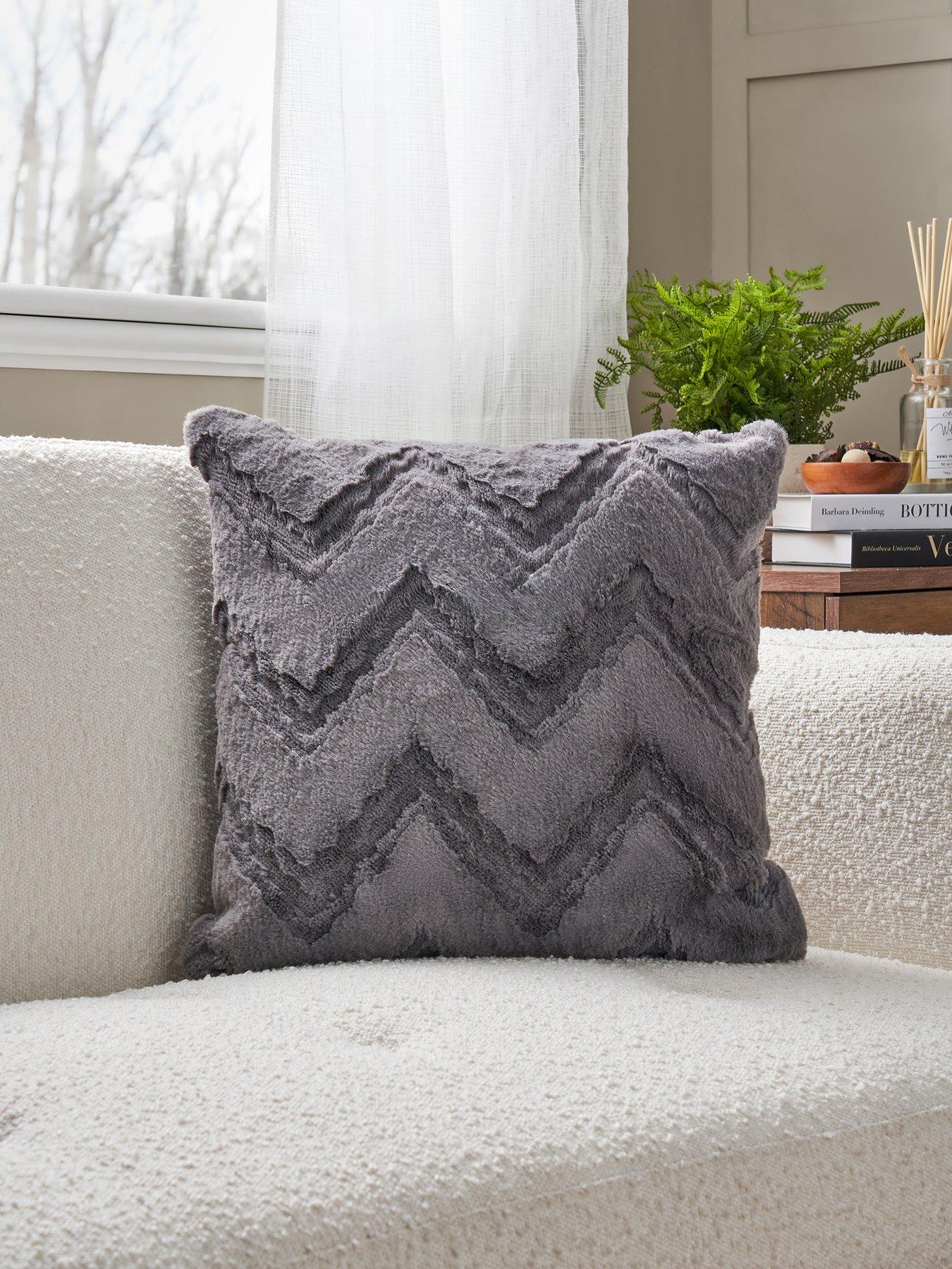 Very Home Chevron Faux Fur Cushion