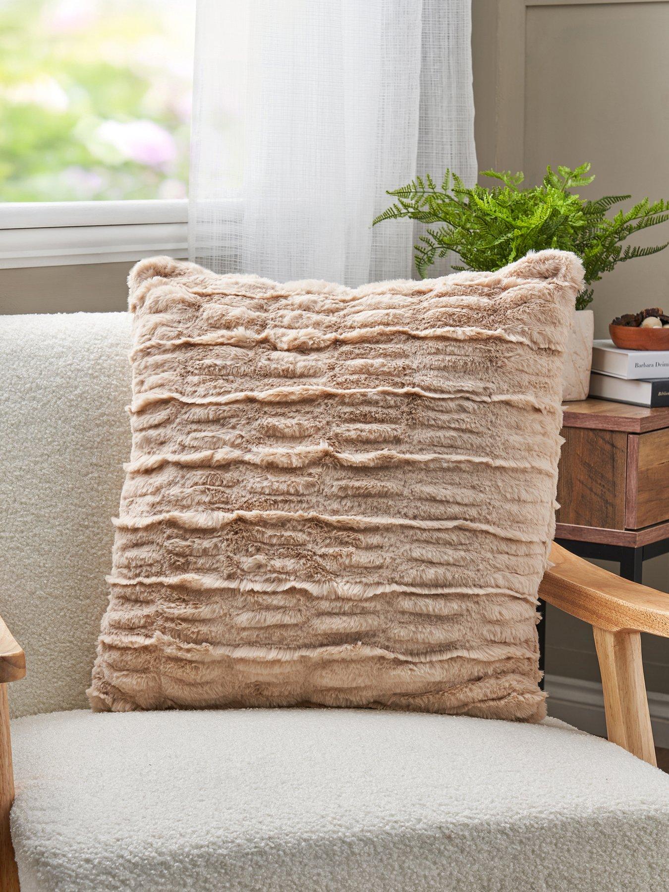 Very Home Nouveau Faux Fur Ruched Cushion