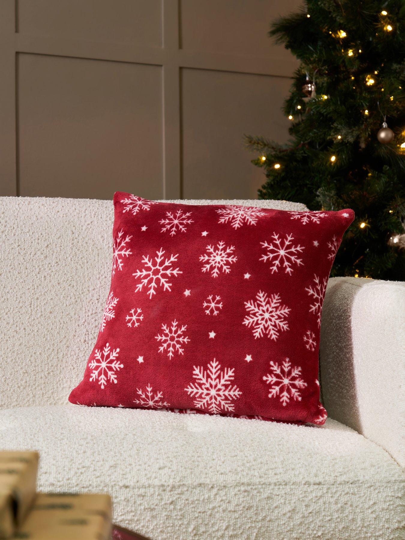Very Home Christmas Snow Flake Cushion