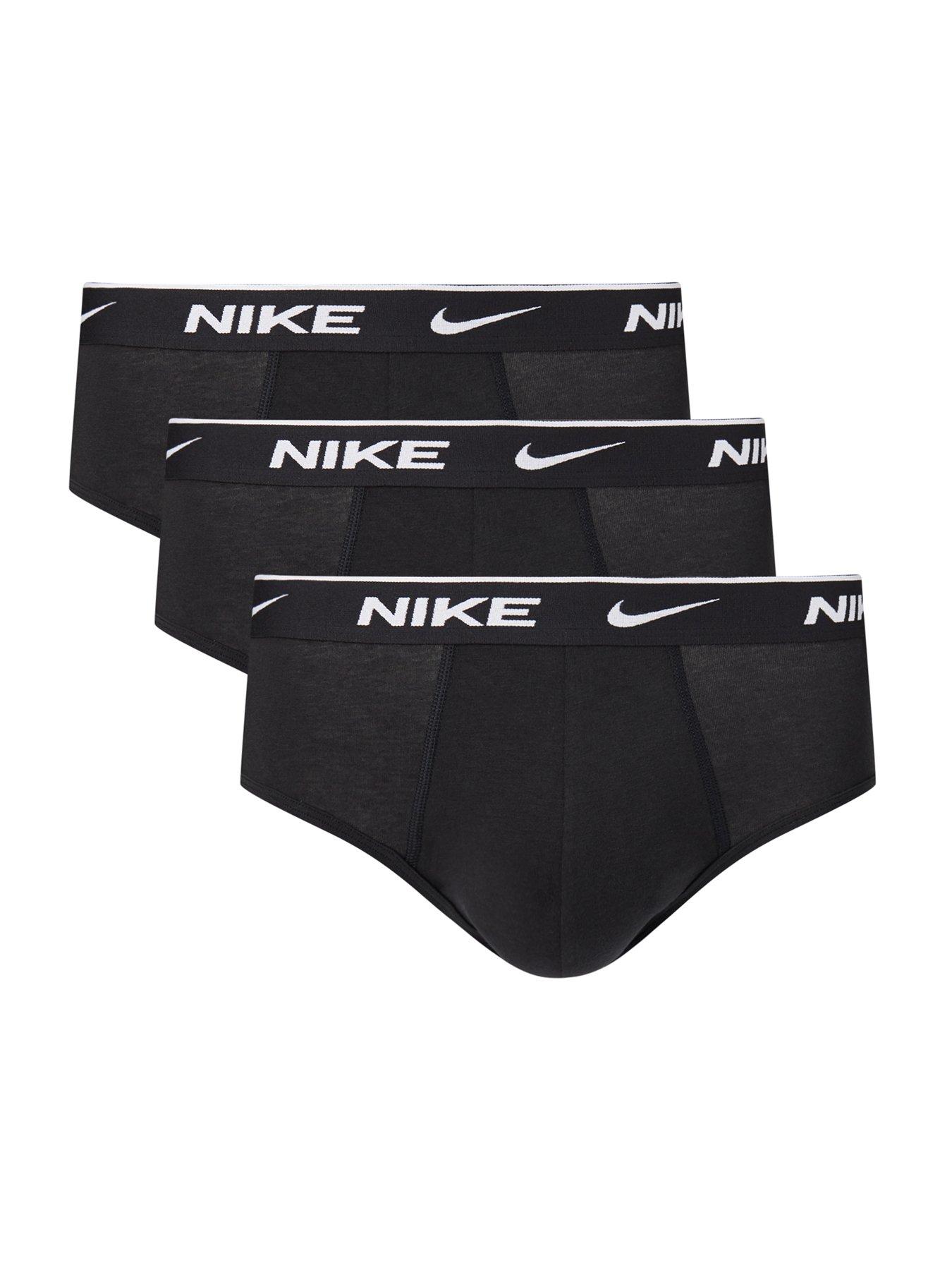 Nike Cotton Stretch 3 Pack Hip Briefs - Black