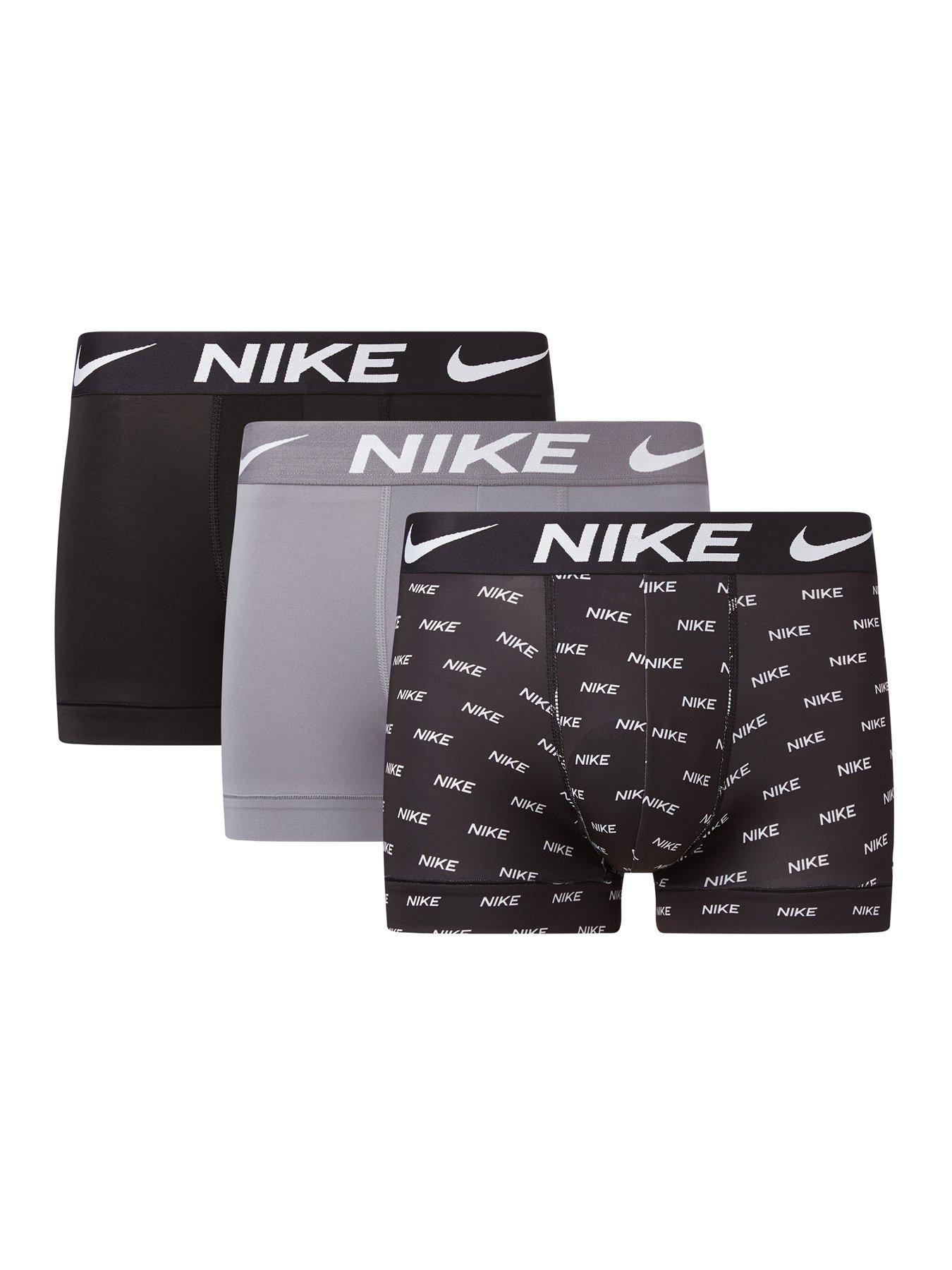 Nike Essential Micro 3 Pack Boxer Briefs - Black
