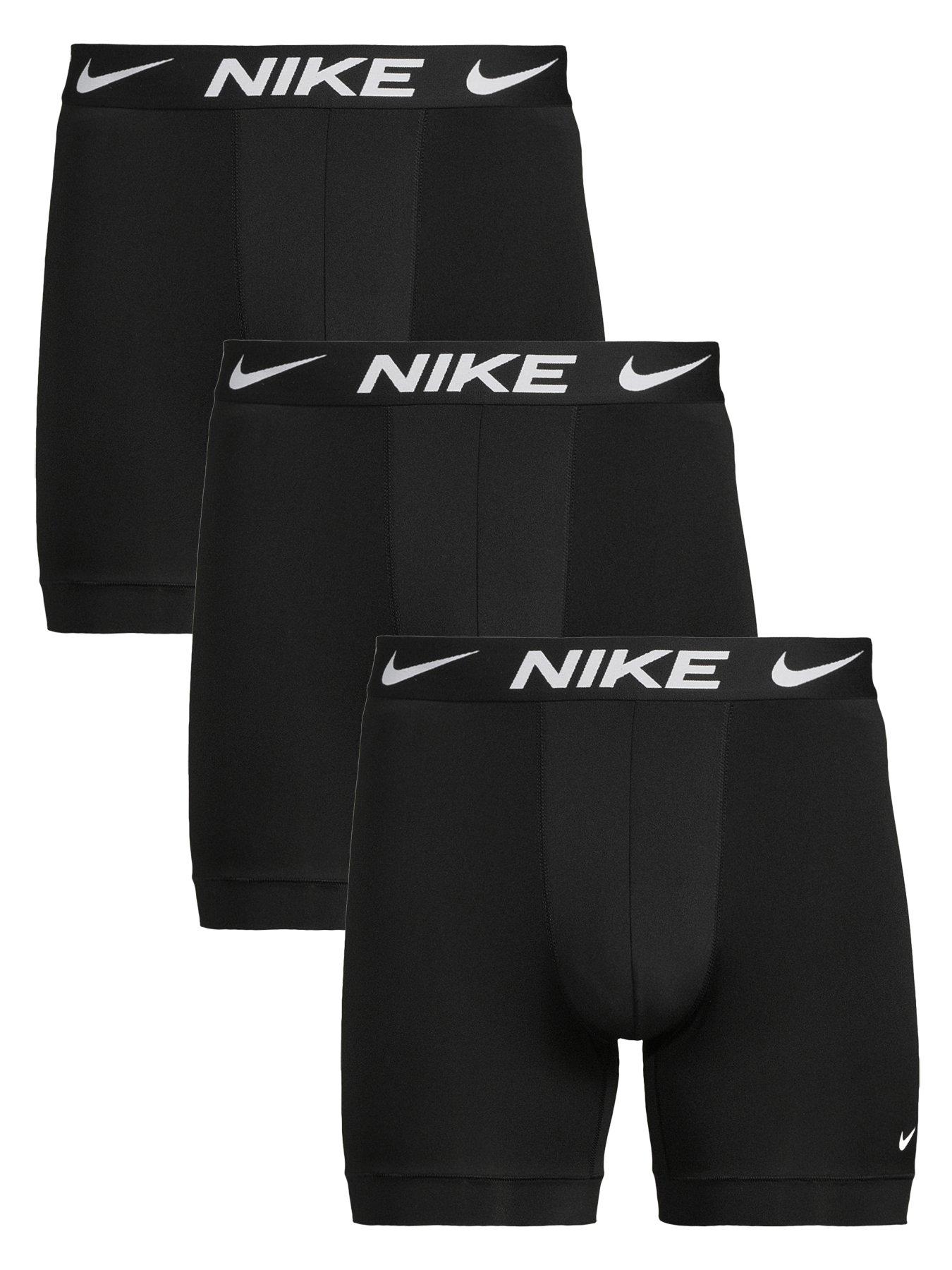 Image 1 of 3 of Nike Essential Micro 3 Pack Boxer Briefs - Black