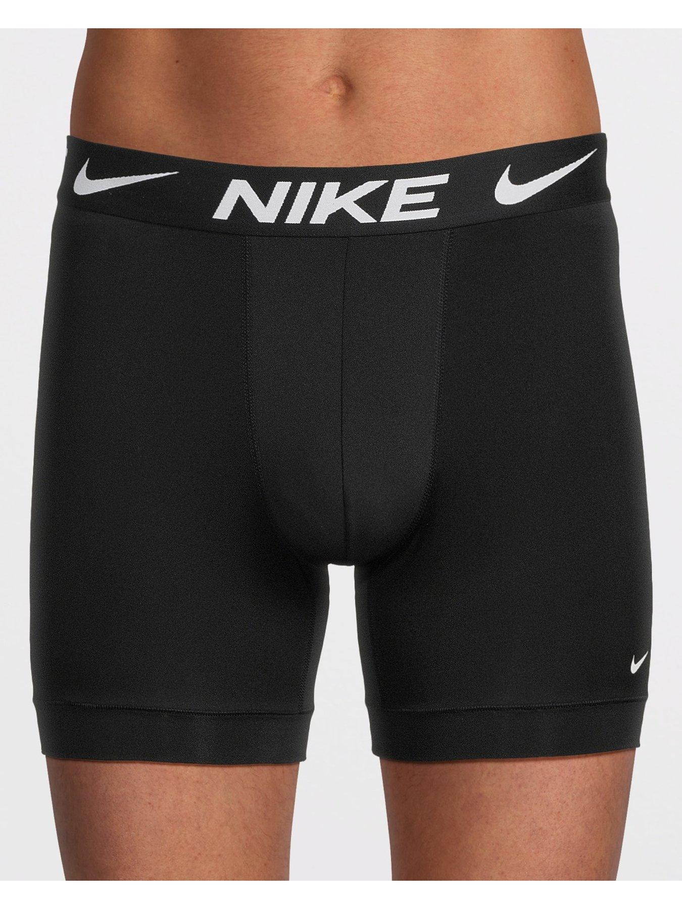 Image 2 of 3 of Nike Essential Micro 3 Pack Boxer Briefs - Black