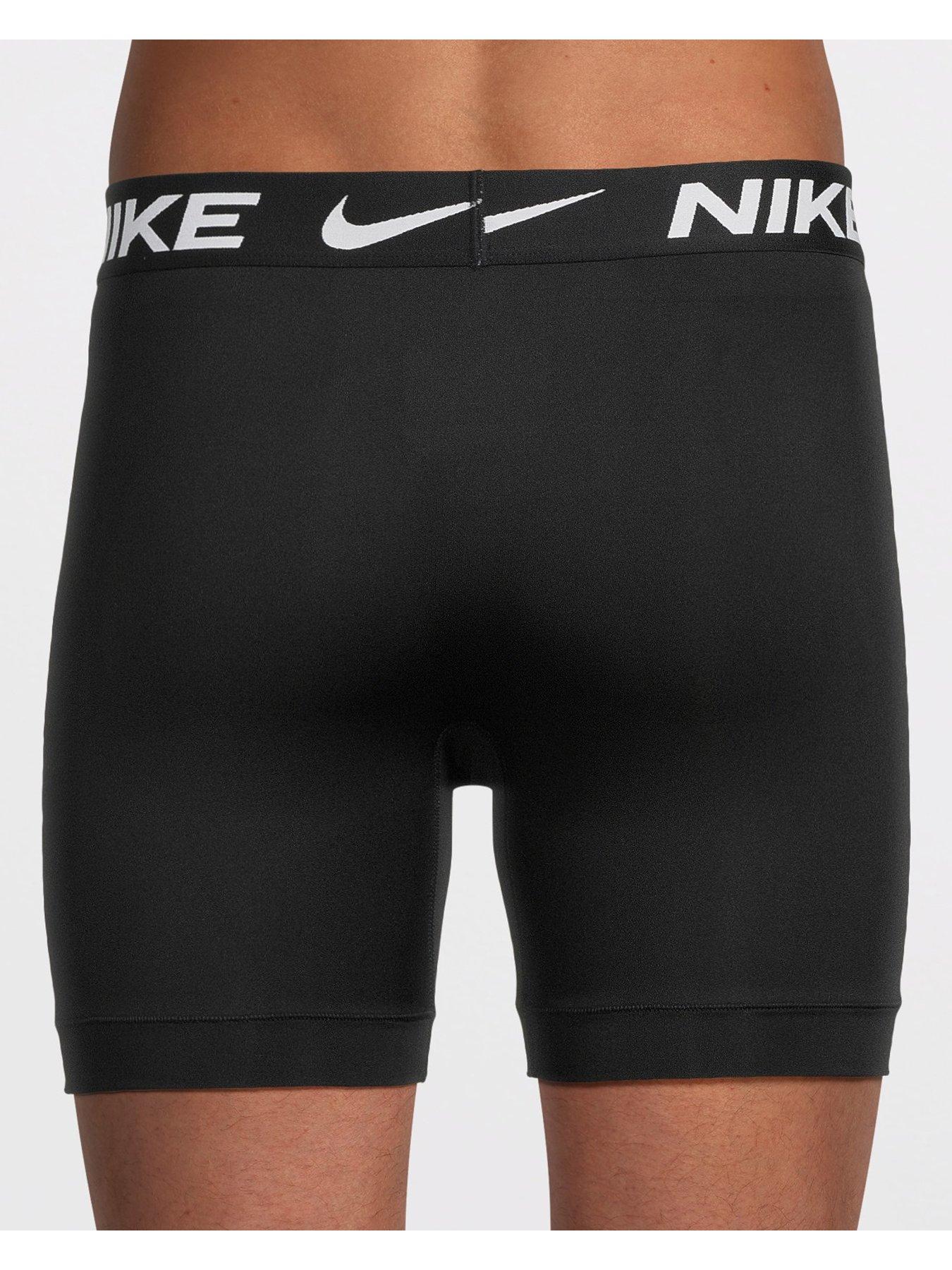 Image 3 of 3 of Nike Essential Micro 3 Pack Boxer Briefs - Black