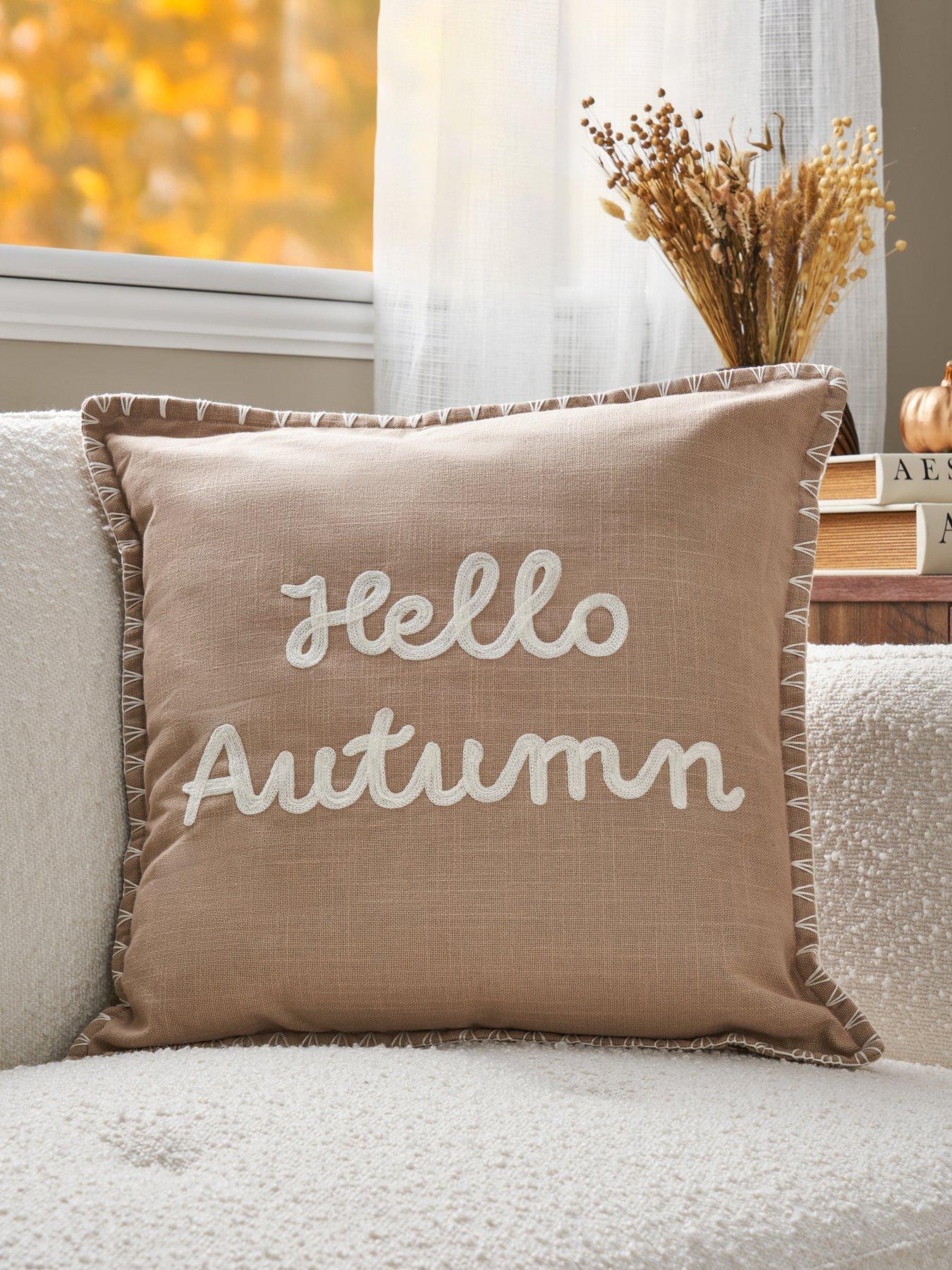 Very Home Hello Autumn Cushion