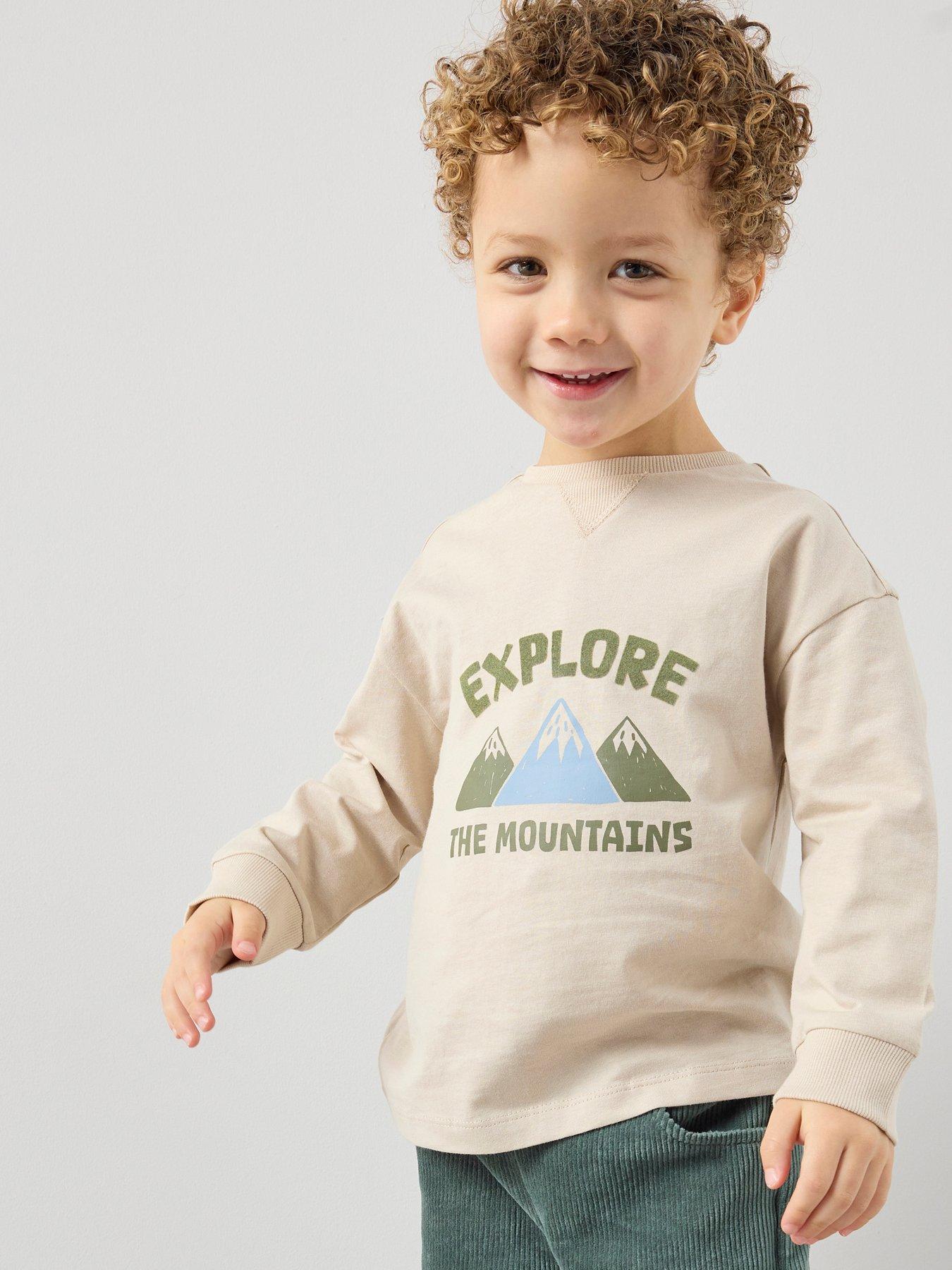 The Very Collection Boys Outdoor Mountain Graphic T-shirt - Brown