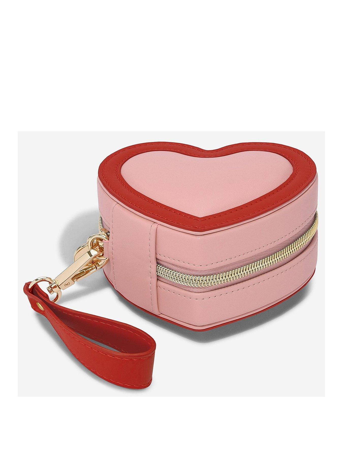 Stackers Pink Heart Travel Jewellery Box