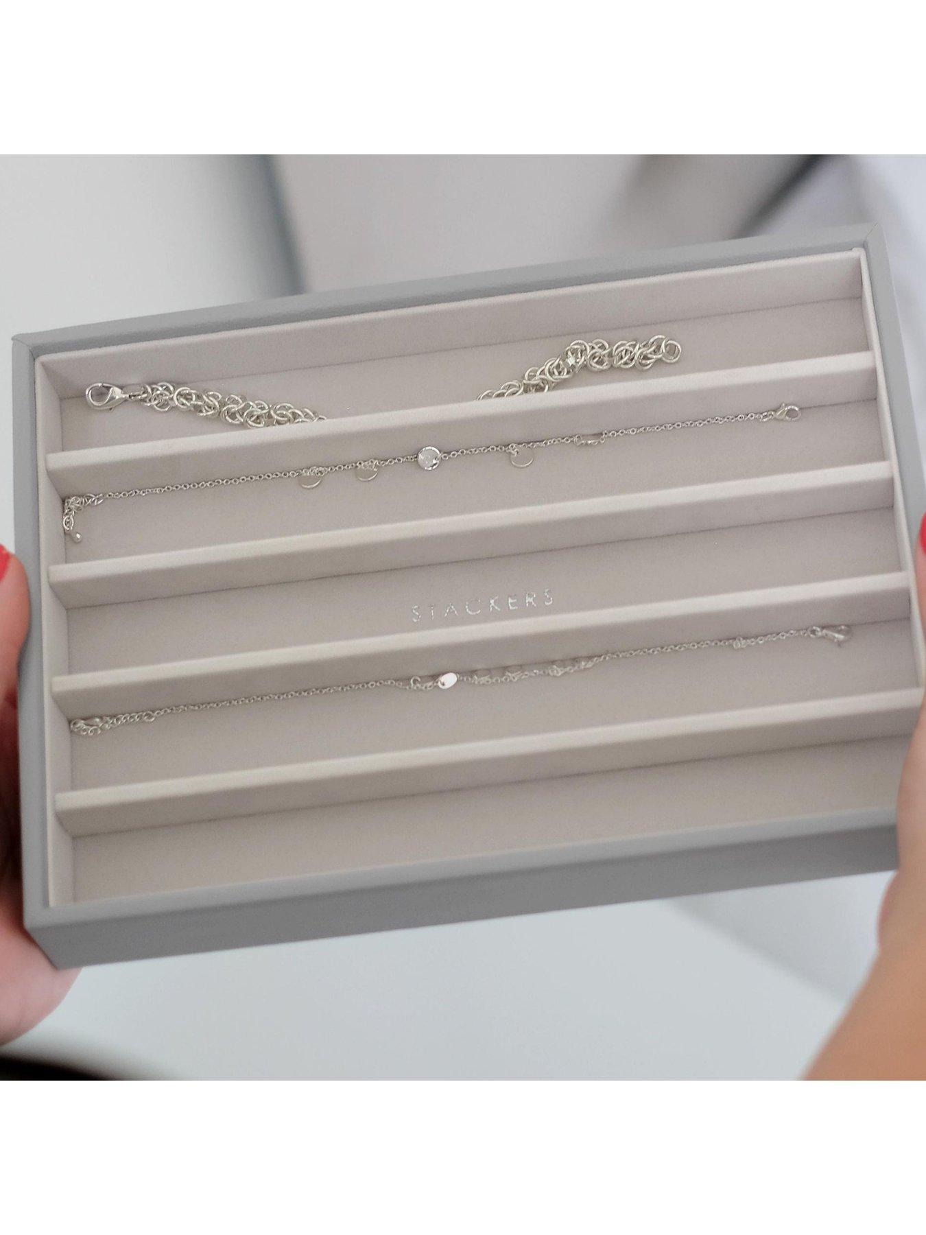 Image 2 of 2 of Stackers Pebble Grey Classic Necklace  Tray