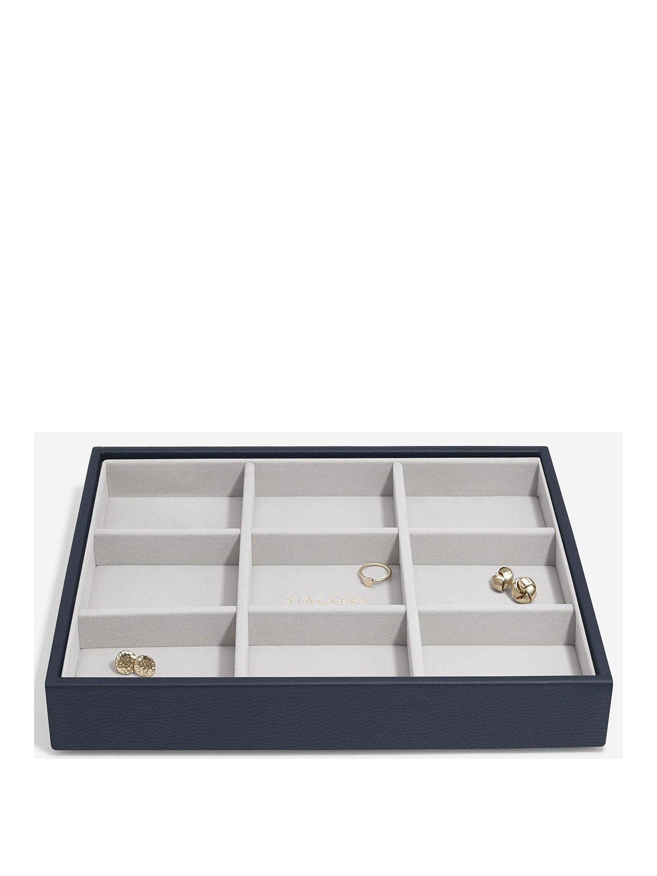 Stackers Navy Blue Classic Statement Jewellery Tray