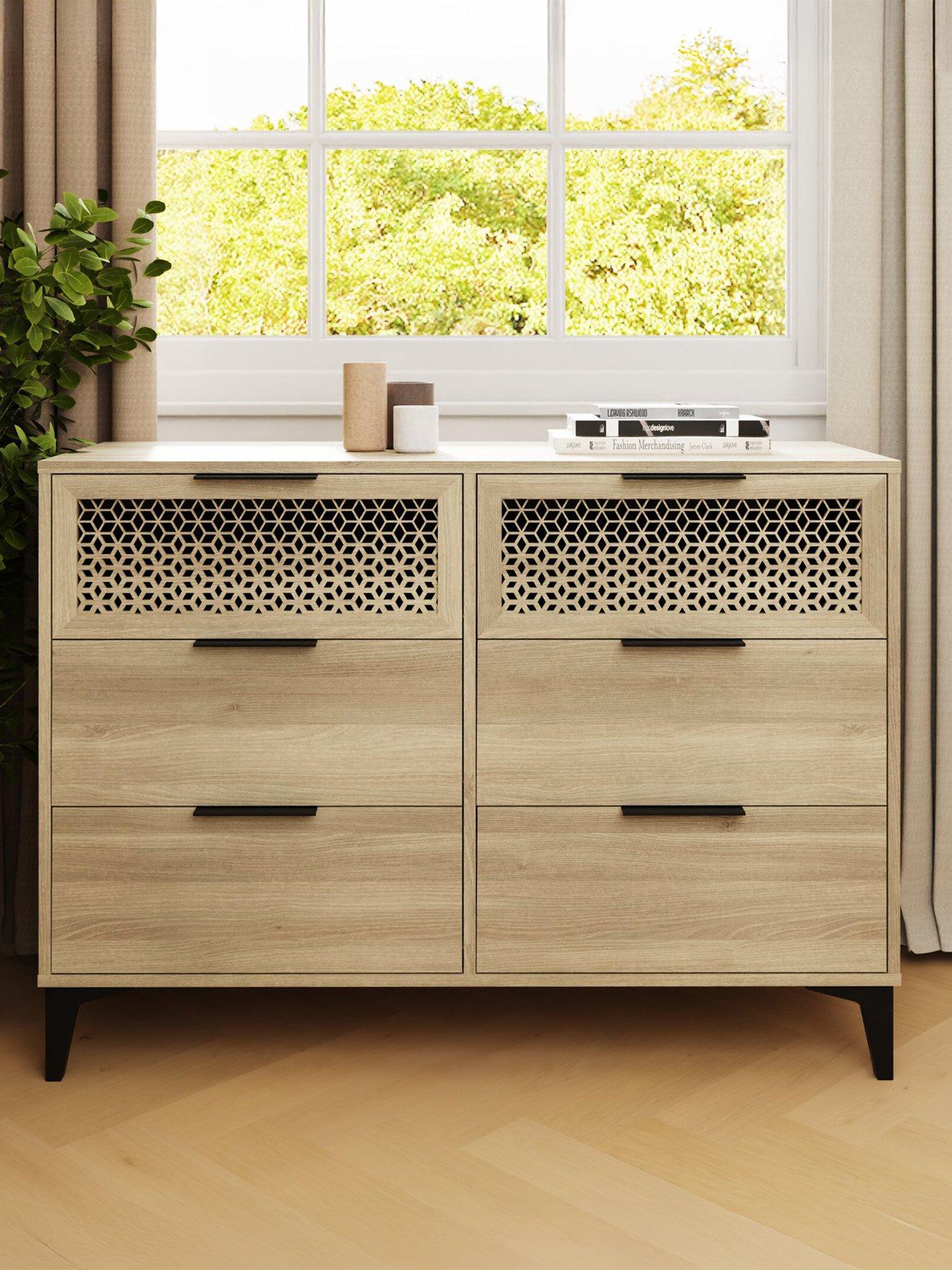 undefined Ezra  3+3 Drawer Chest Oak