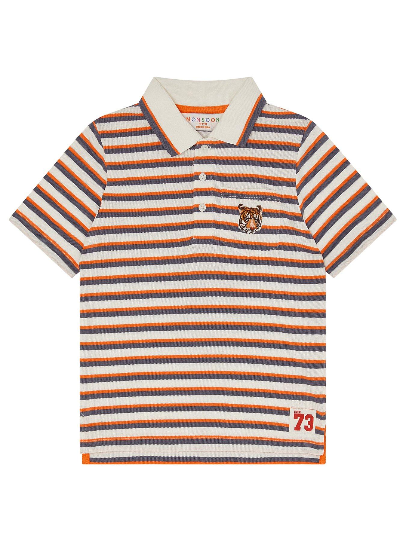 undefined Boys Stripe Polo With Badge - Multi