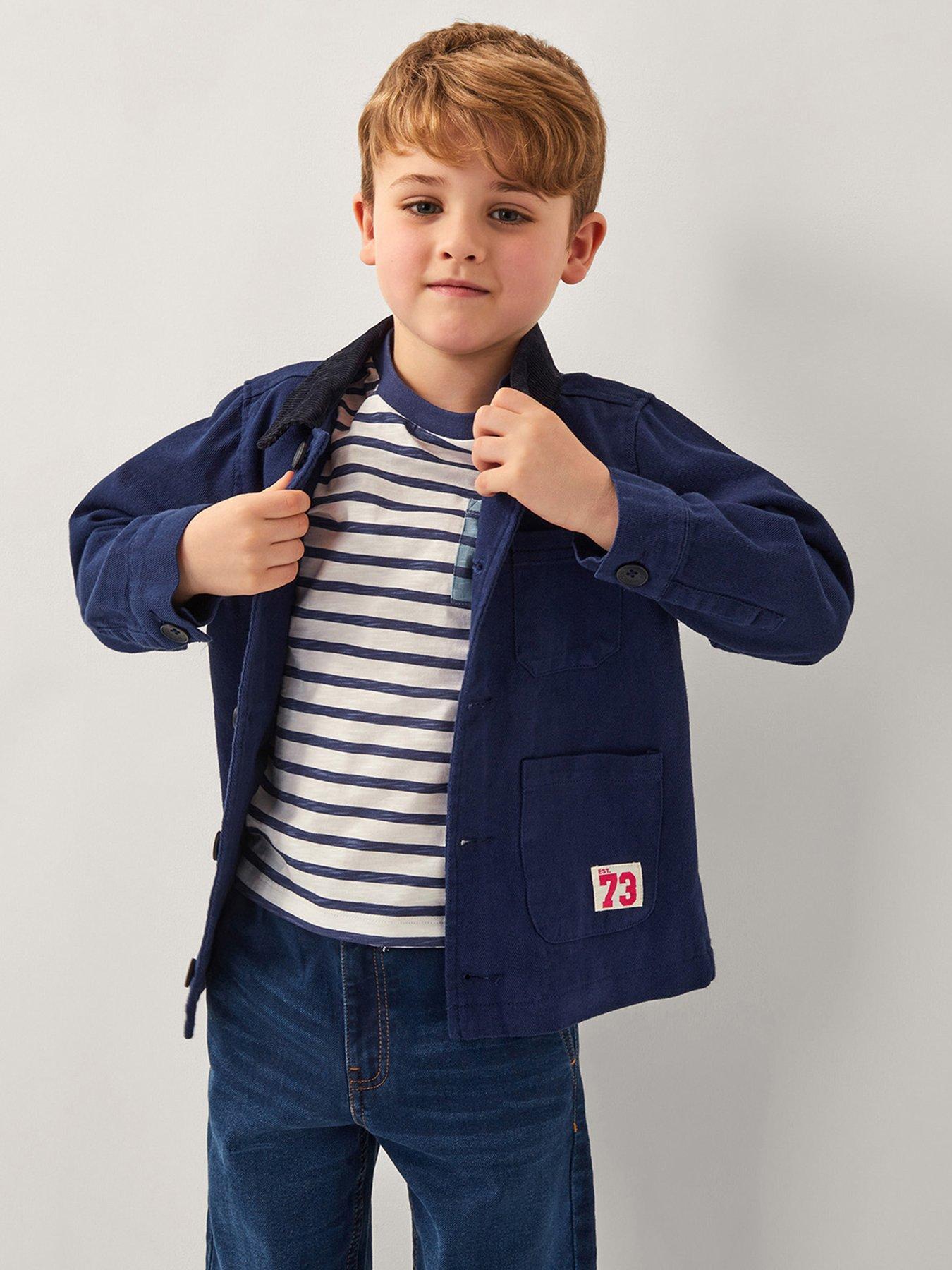 undefined Boys Cord Collar Jacket - Blue
