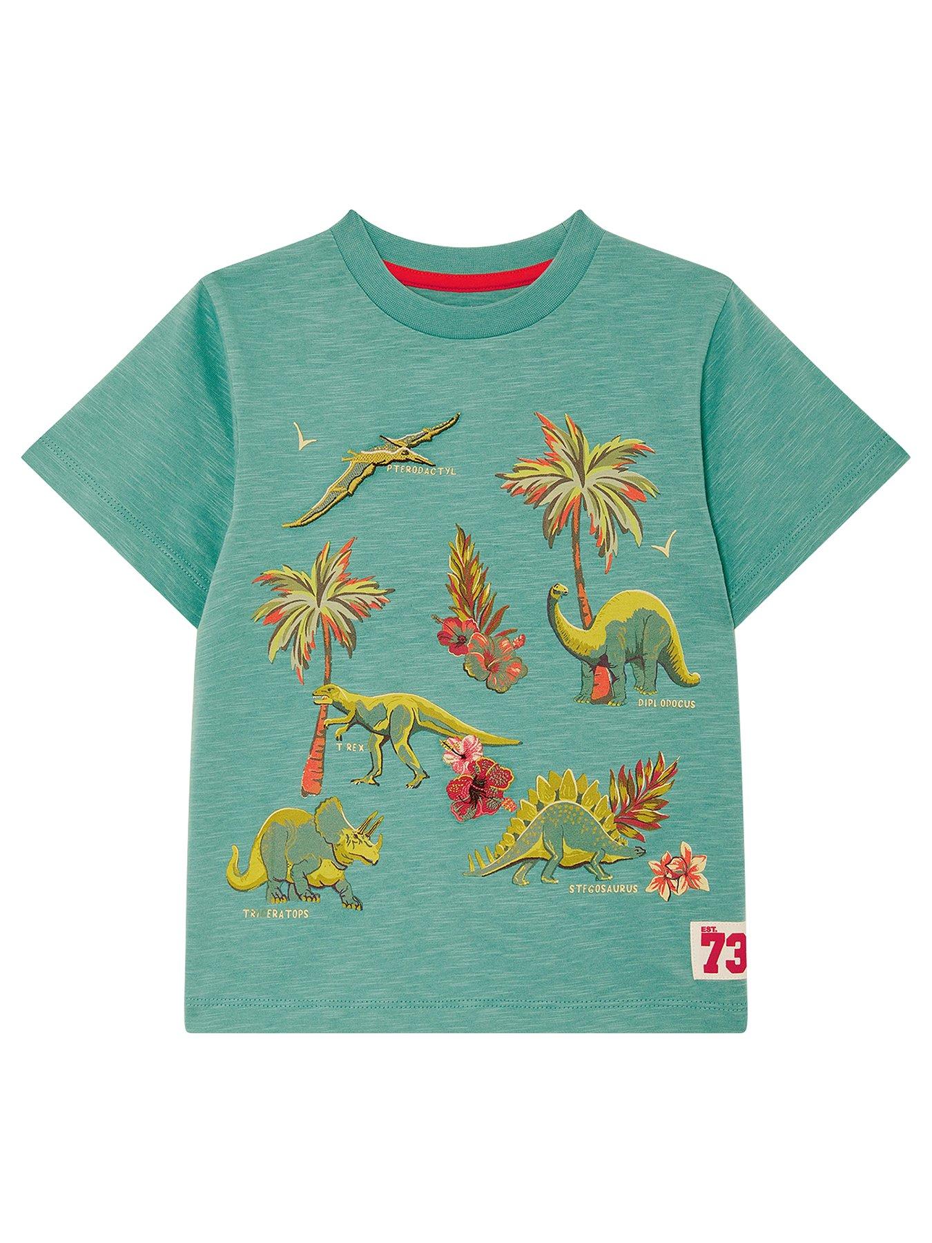 undefined Boys Dino Short Sleeve Tshirt - Green