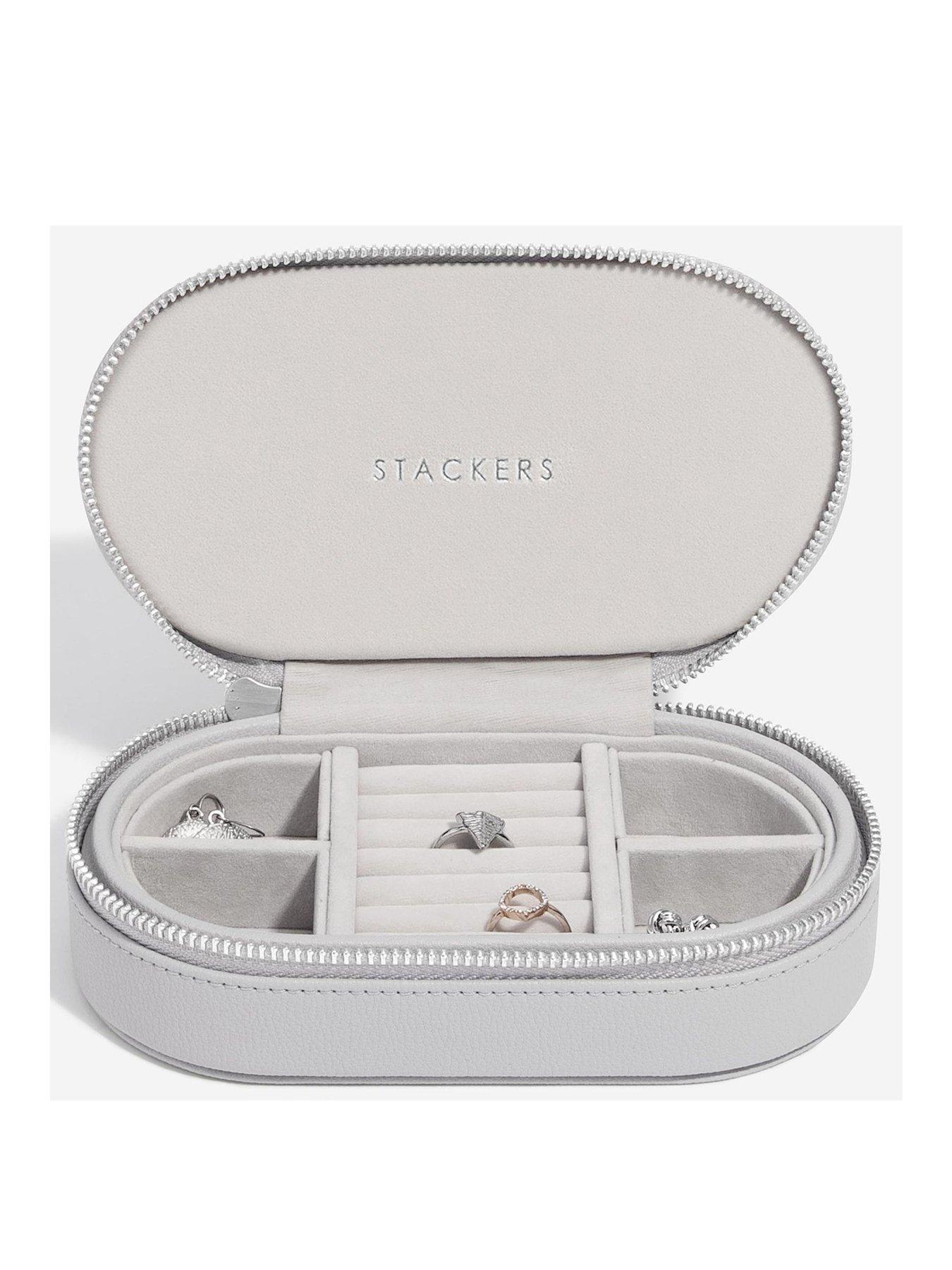 Stackers Oval Pebble Grey Travel Box