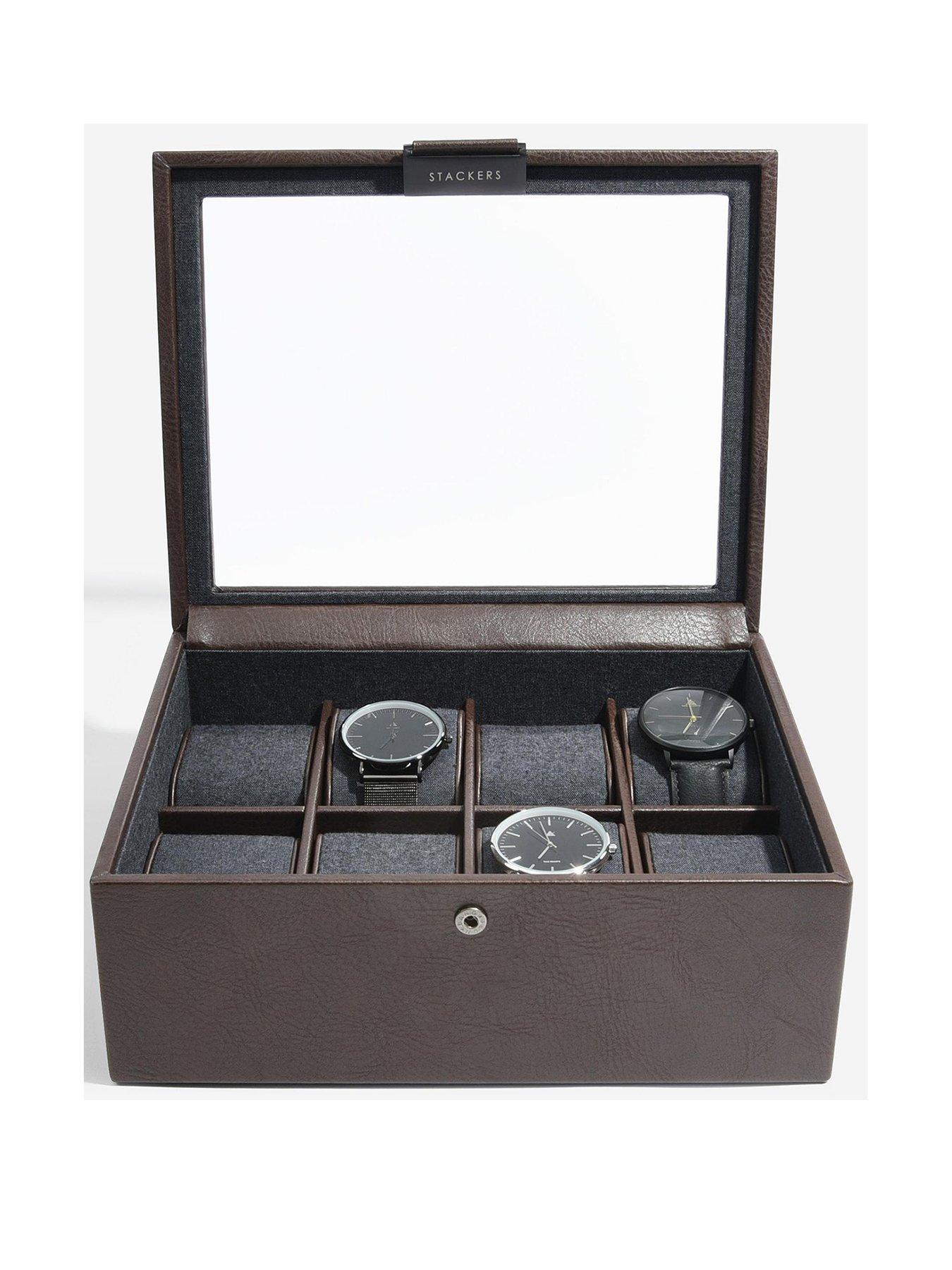 Stackers Brown 8 Piece Watch Box