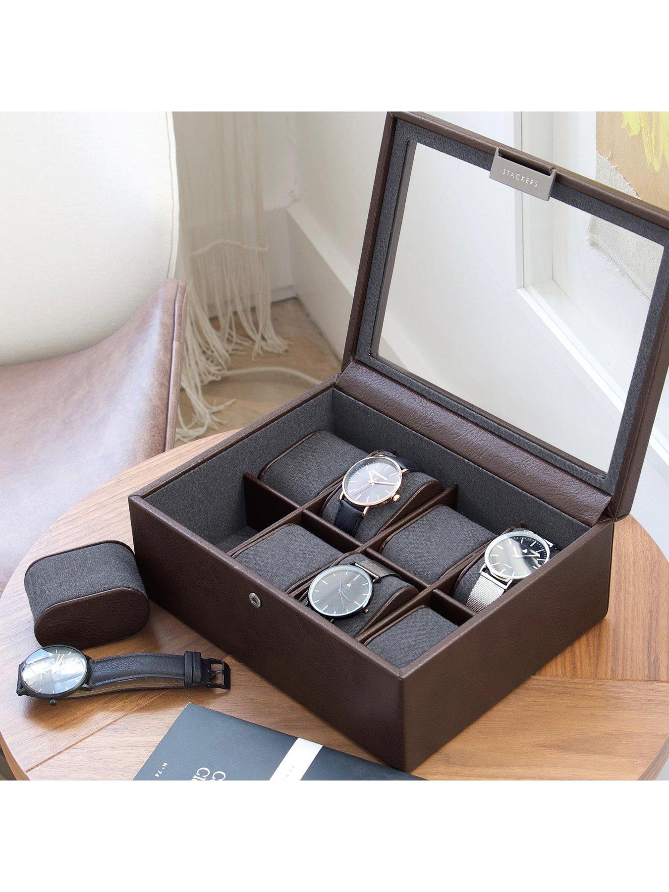 Stackers Brown 8 Piece Watch Box | Very