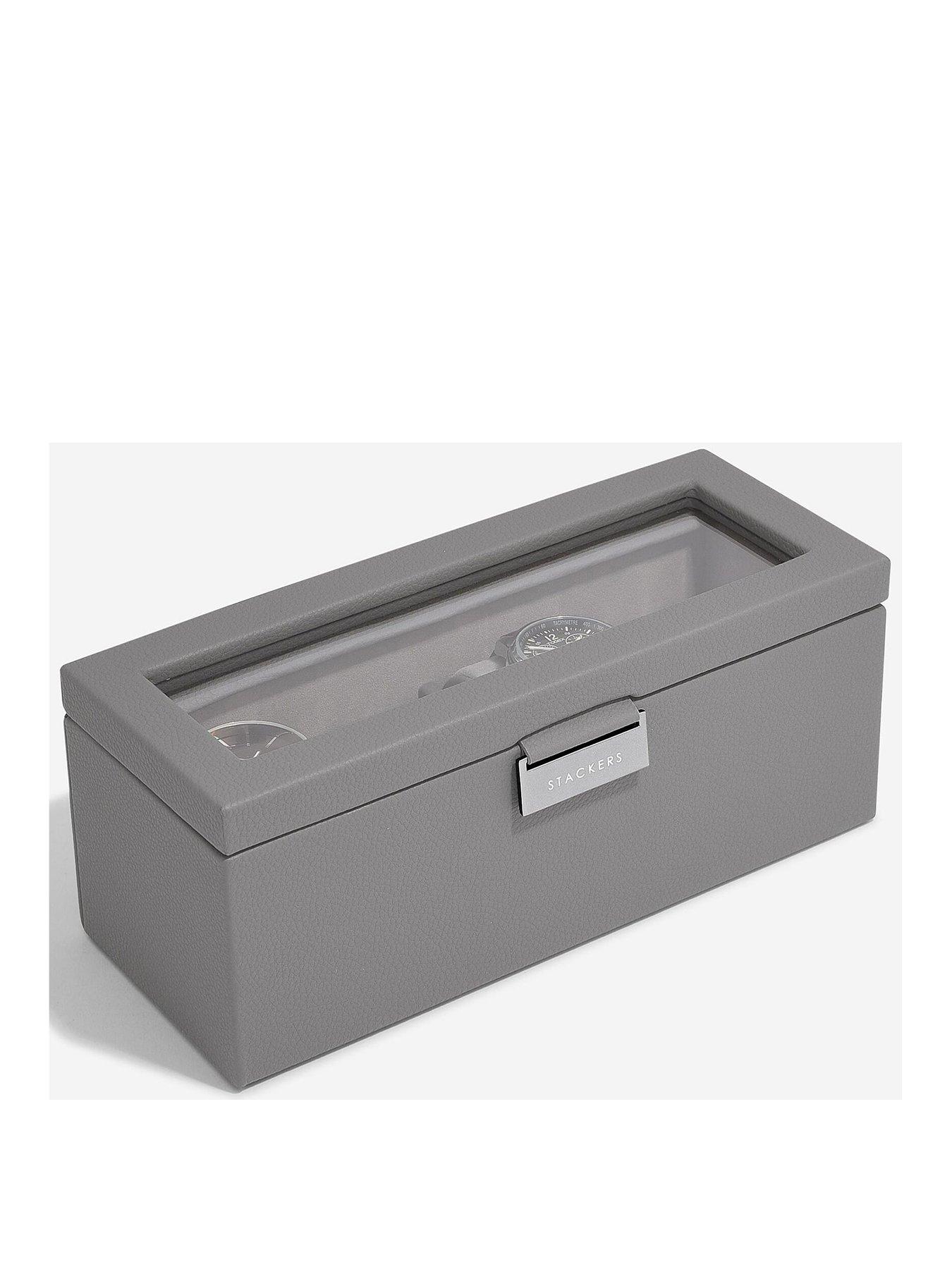 Stackers Slate Grey 4 Piece Watch Box