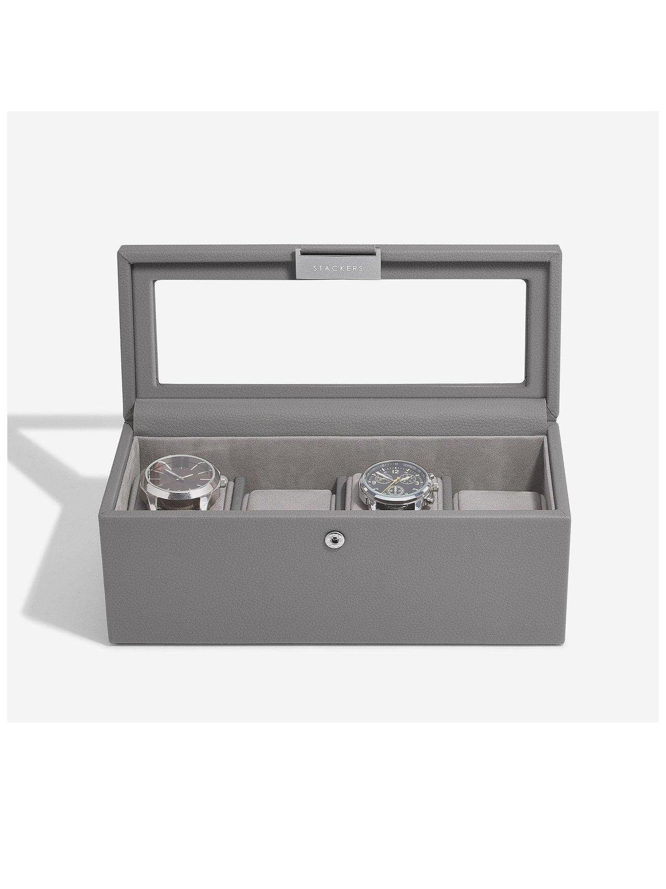 Image 2 of 3 of Stackers Slate Grey 4 Piece Watch Box