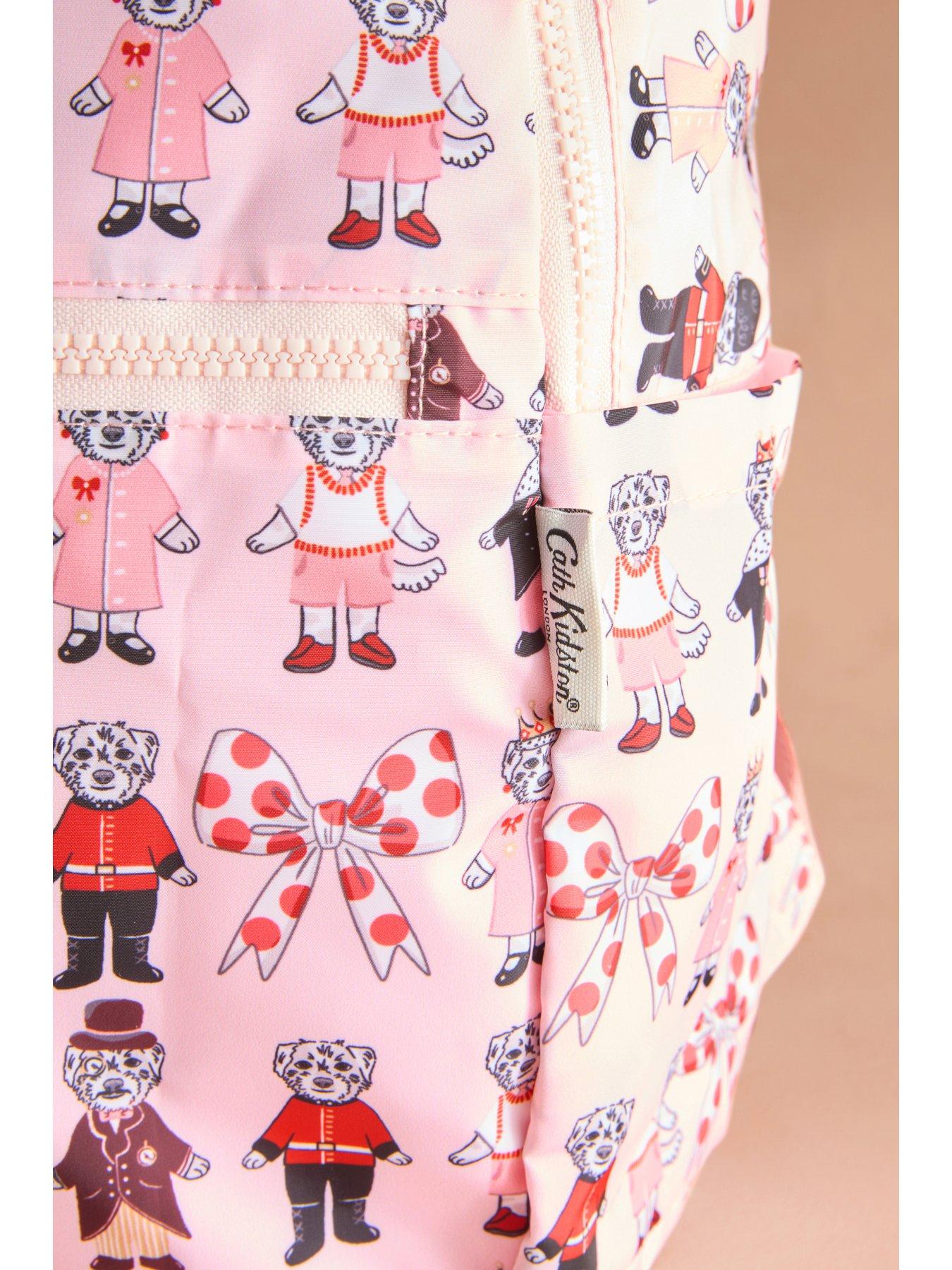 Image 3 of 3 of Cath Kidston London Dogs Print Foldaway Backpack - Pink