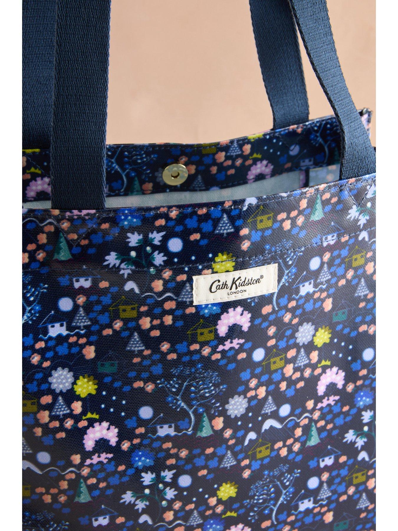 Cath Kidston Tiny Town Print Medium Tote Book Bag Navy Very