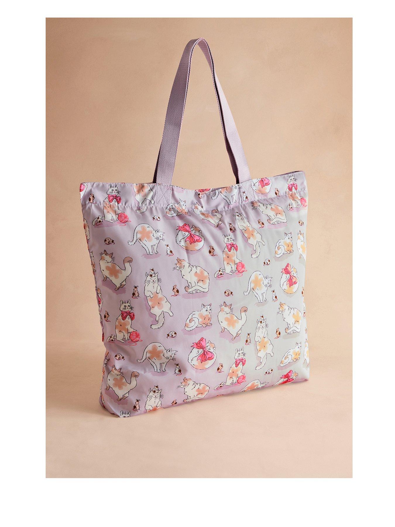 undefined Cats  &  Mouse Large Foldaway Tote Bag - Pink