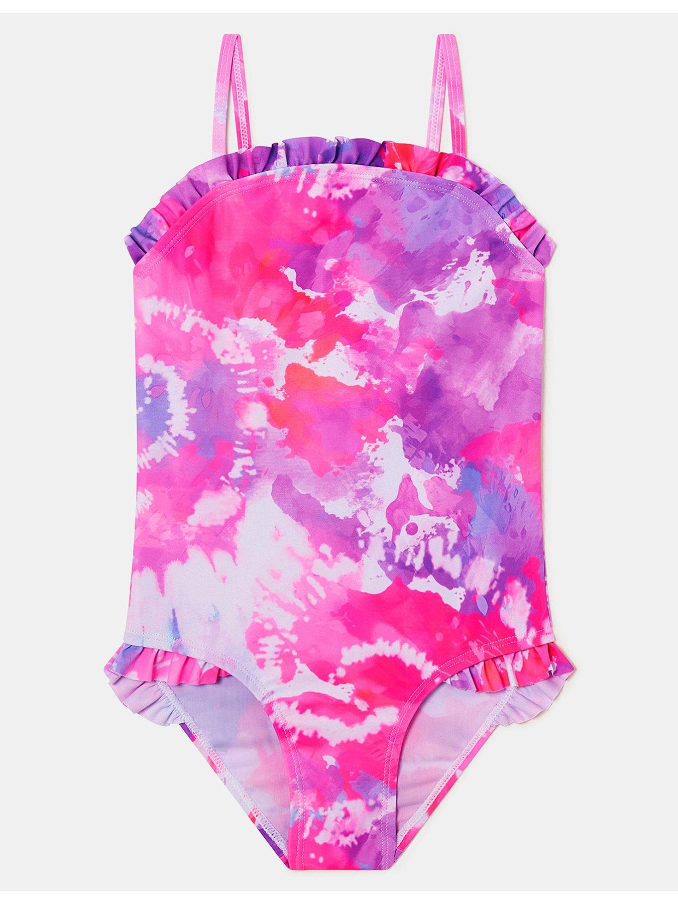 undefined Girls Tie Dye Swimsuit - Multi