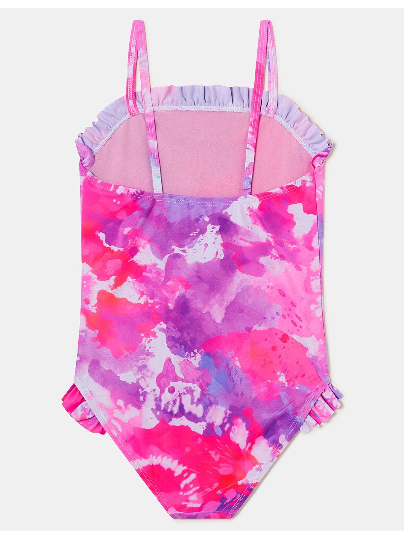 Image 2 of 3 of Accessorize Girls Tie Dye Swimsuit - Multi