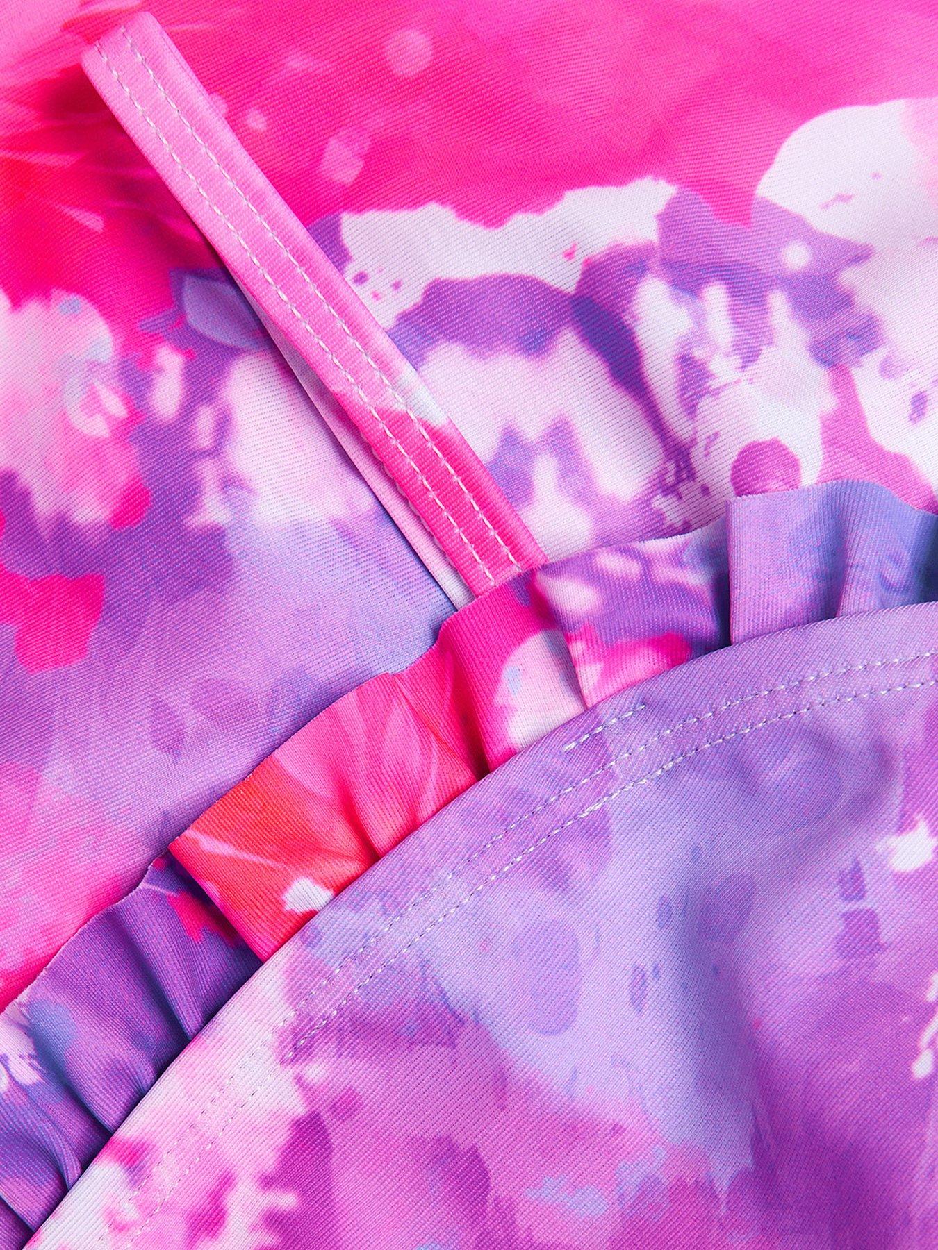 Image 3 of 3 of Accessorize Girls Tie Dye Swimsuit - Multi
