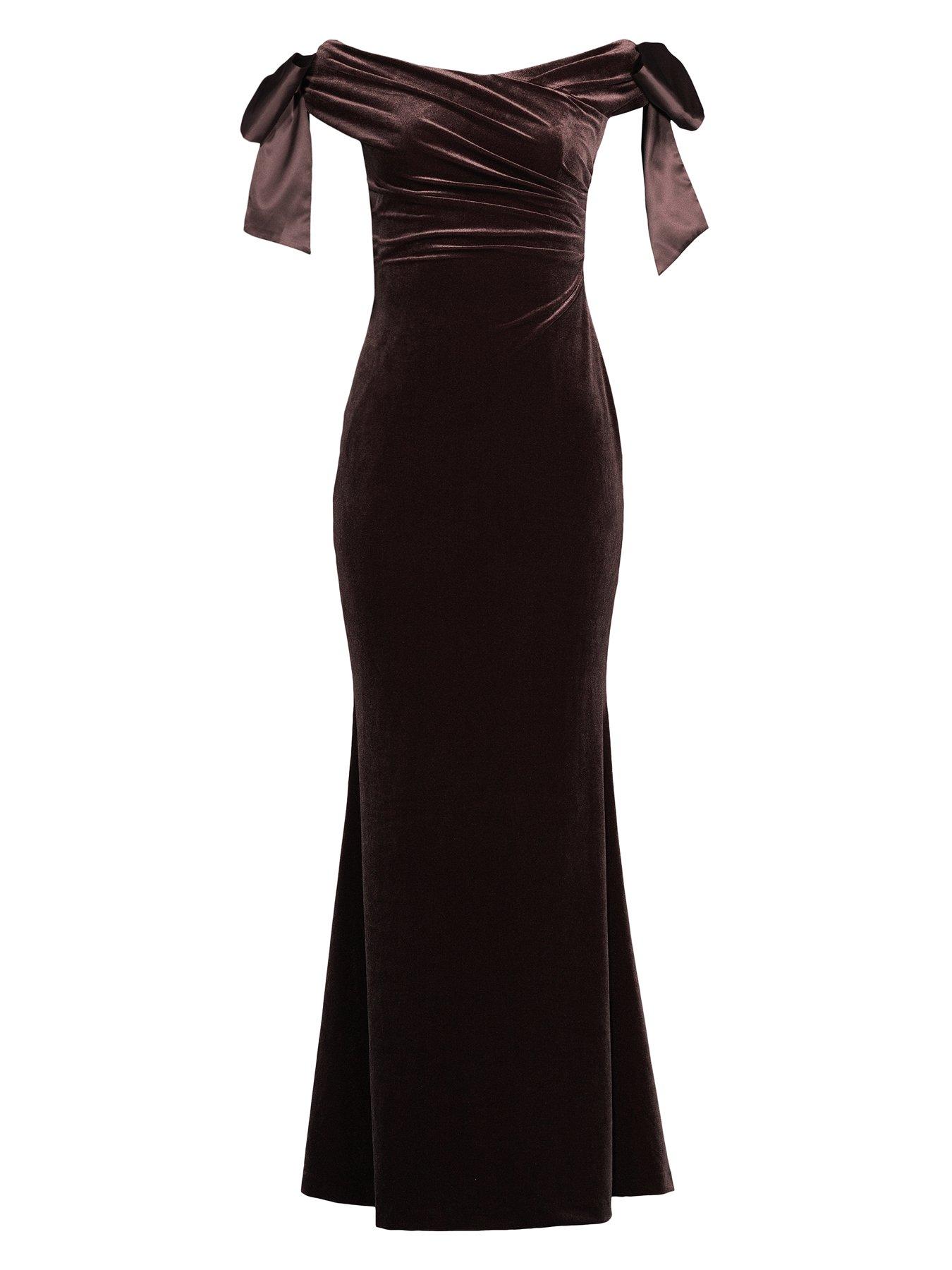 brown and purple dress Maliyah Plum Brown Maxi Dress, XL main image 1