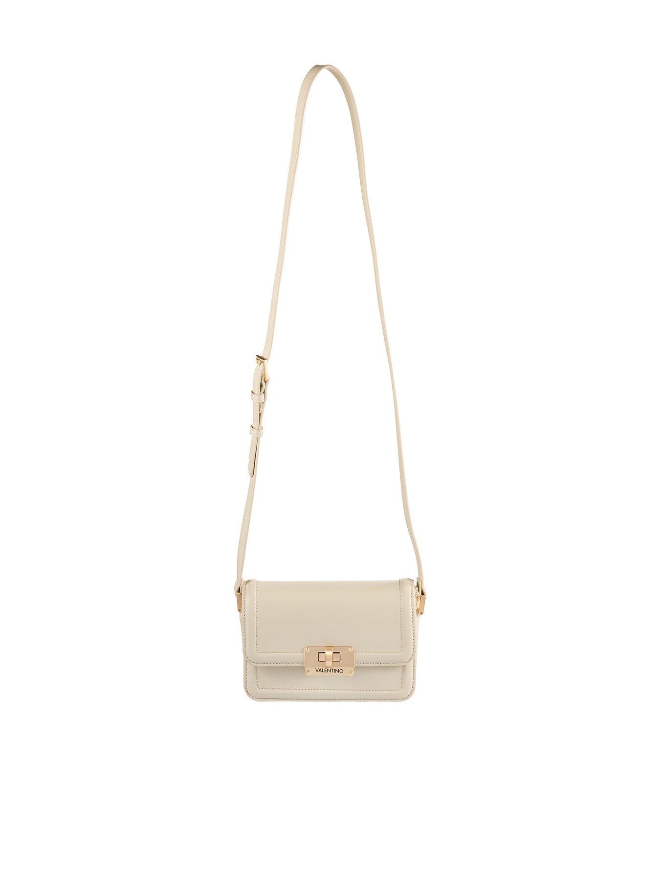 Valentino Floren Nero Turn Lock Cross-Body Bag  - White