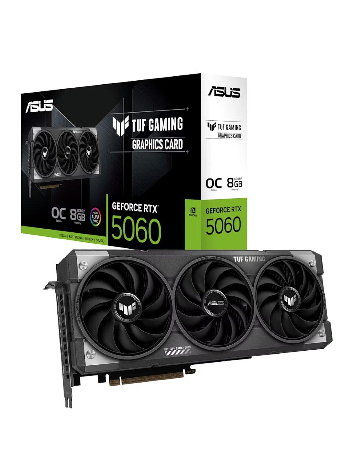 Image 1 of 7 of Asus TUF NVIDIA GeForce RTX 5060 8Gb GDDR7 PCIe 5.0 Overclocked Gaming Graphics Card