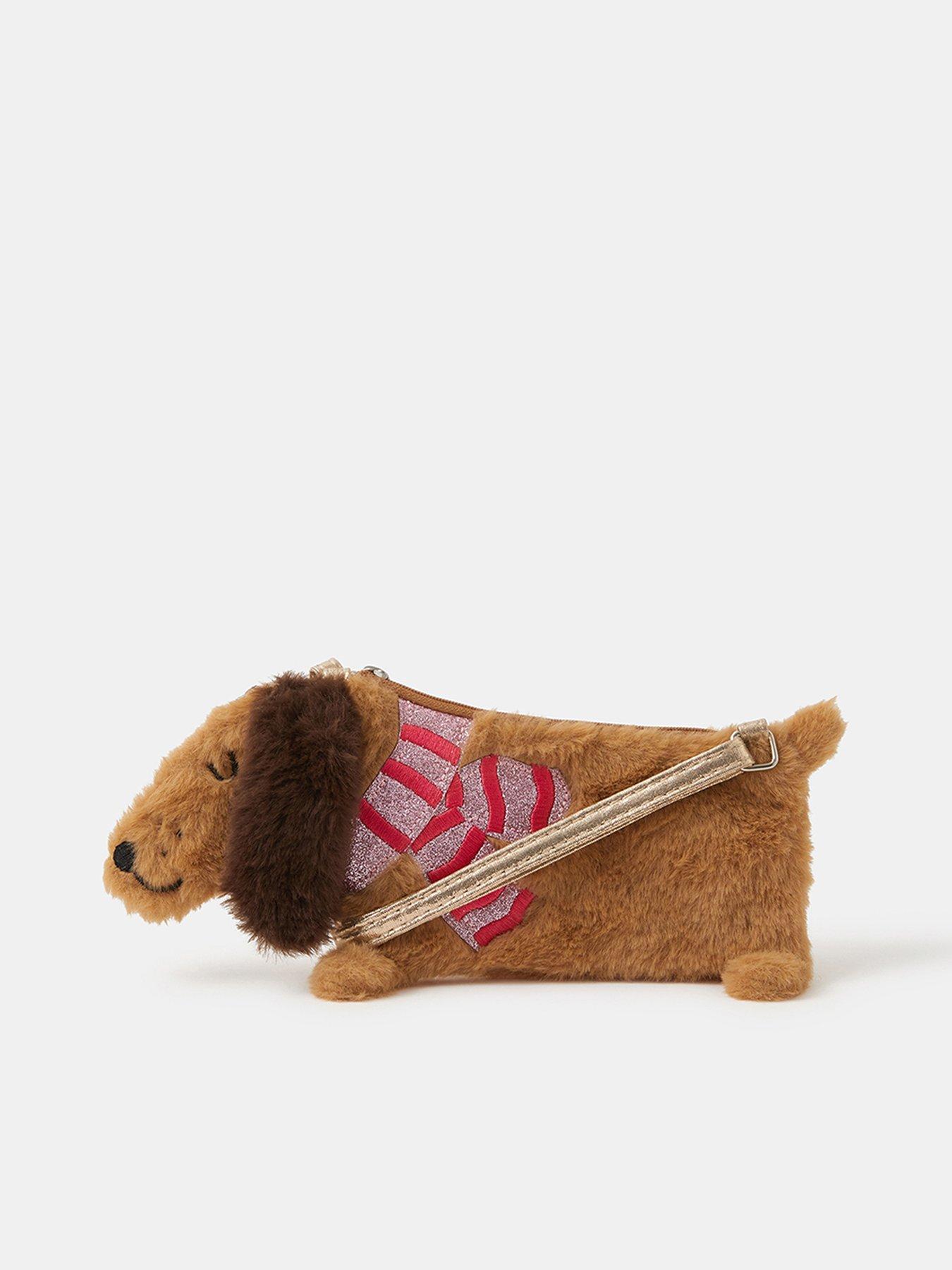 Accessorize Girls Sausage Dog Cross Body Bag - Brown