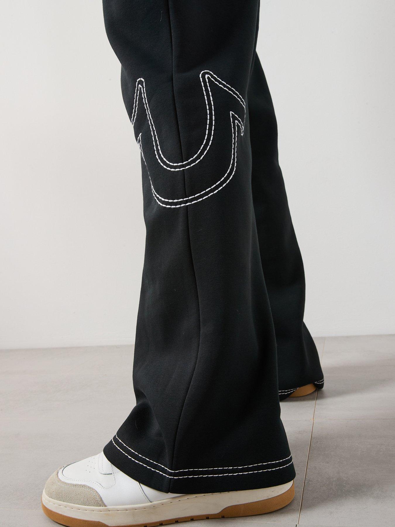 Image 5 of 6 of TRUE RELIGION Stitch Detail Baggy Joggers - Black