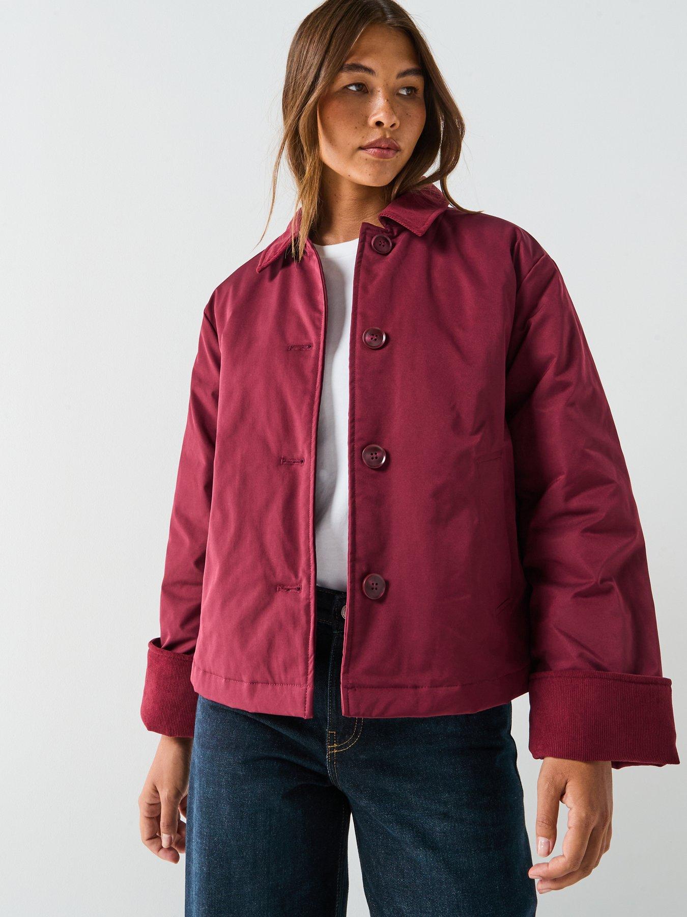 PIECES Pcjorma Short Corduroy Jacket Red Very