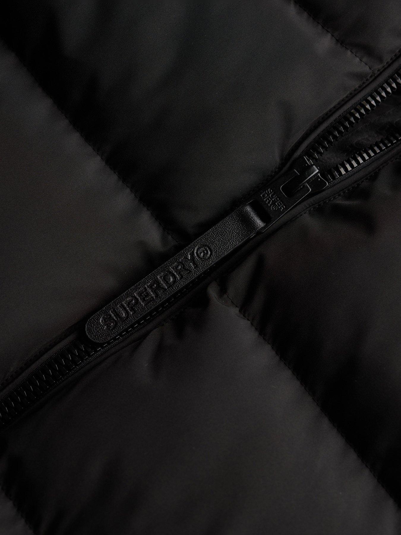 Image 6 of 6 of Superdry Hooded Sports Puffer Jacket - Black