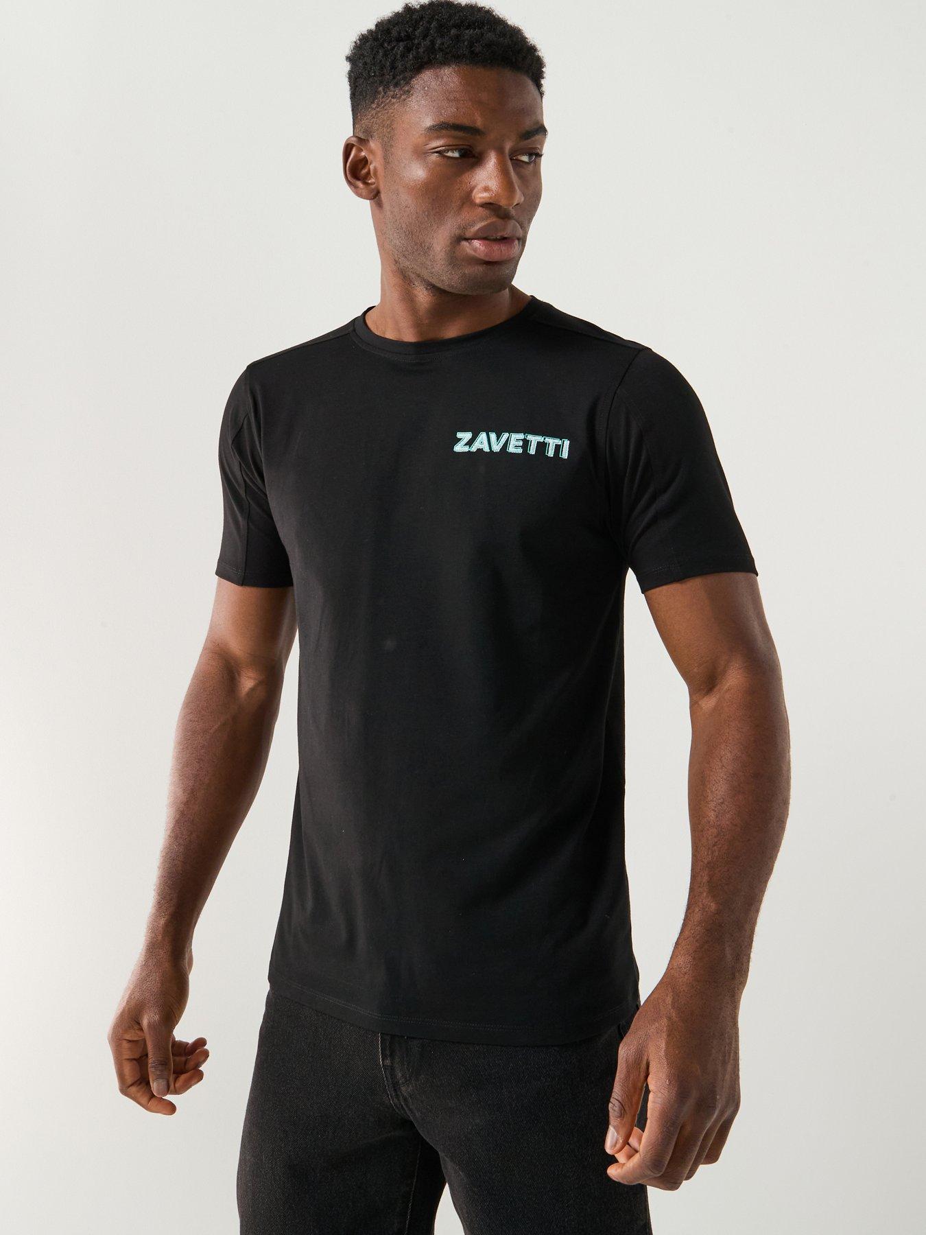 Zavetti Canada Nichellio Graphic Backprint Short Sleeve T-Shirt - Black