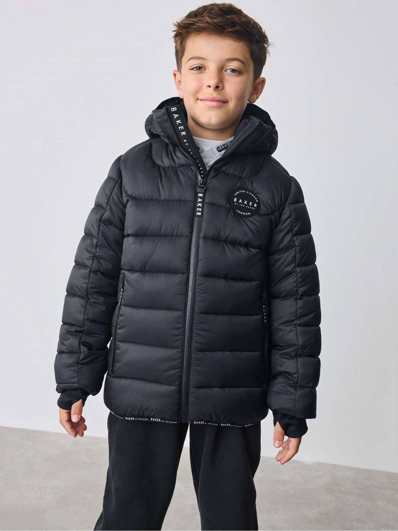 undefined Boys Midweight Coat - Black
