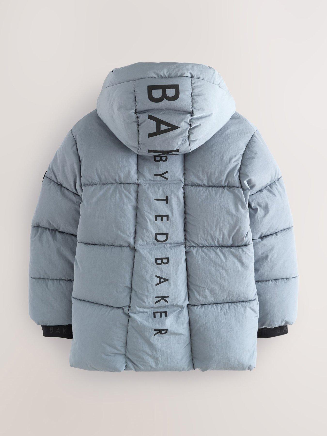 Image 6 of 6 of Ted Baker Boys Zip Up Coat - Grey / Blue