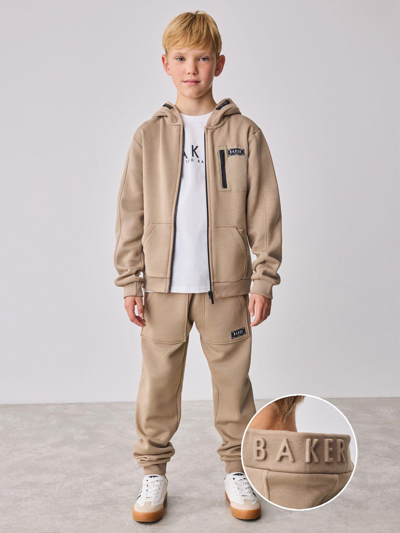 Ted Baker Boys Hoodie Set - Beige